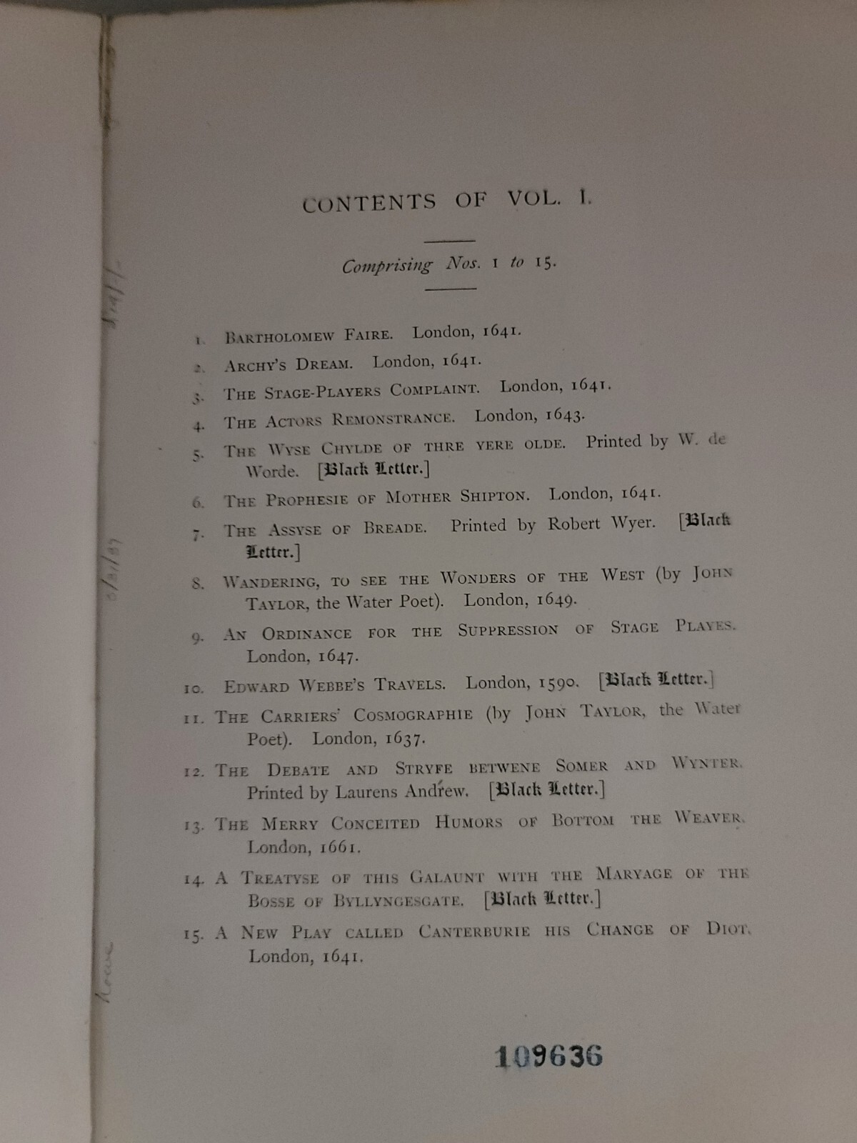 Mr. Ashbee&rsquo;s Occasional Fac-simile Reprints Limited to 100 Copies 1868 ORIGINAL