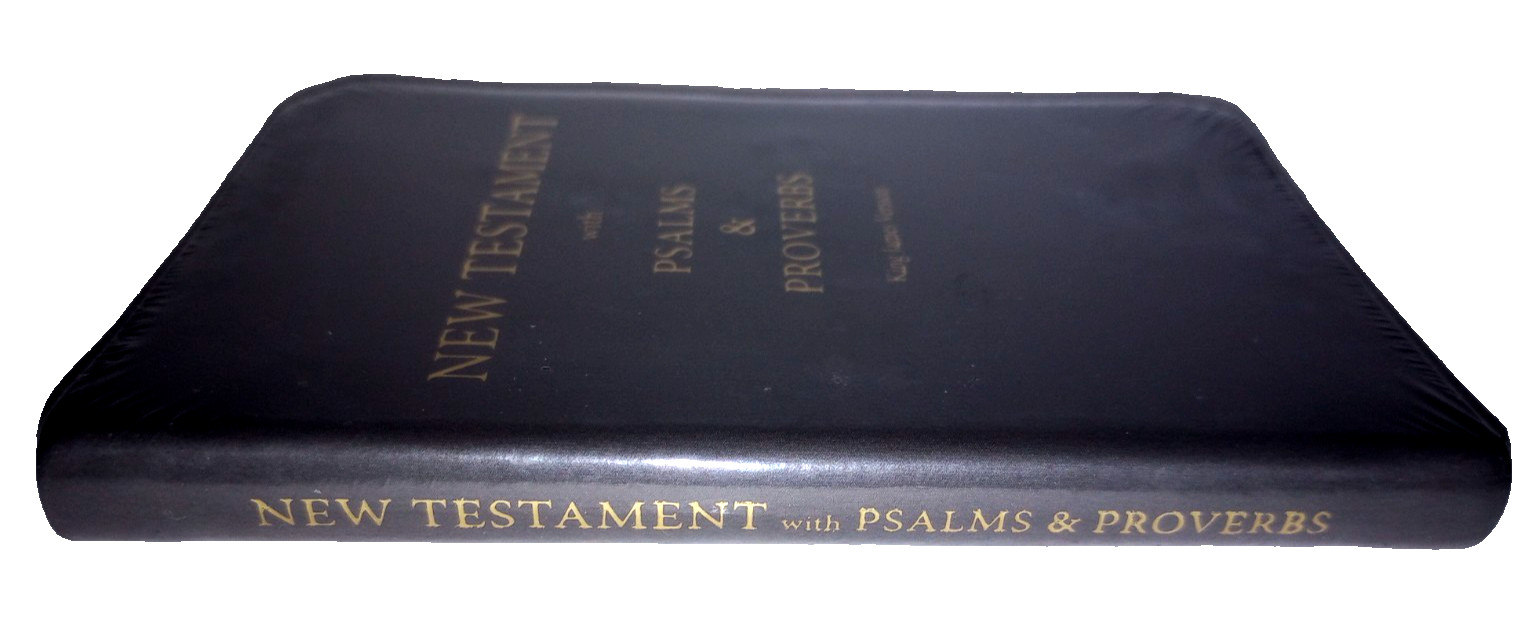 New Testament & Psalms Proverbs (KJV) Pocket Bible – Gray Cover – New / Sealed