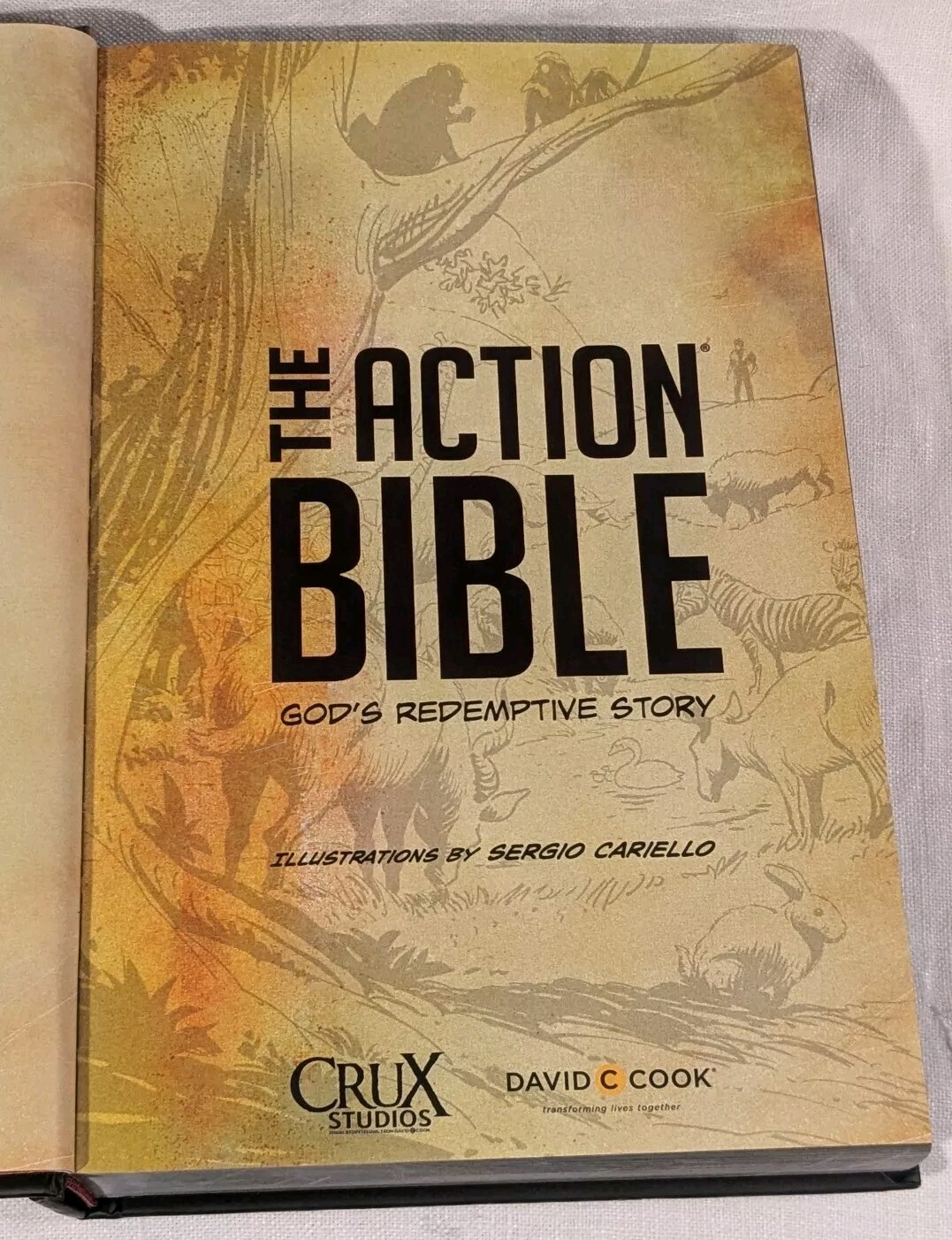 Kids Action Bible Illustrated Gods Redemptive Story Hardcover Sergio Cariello