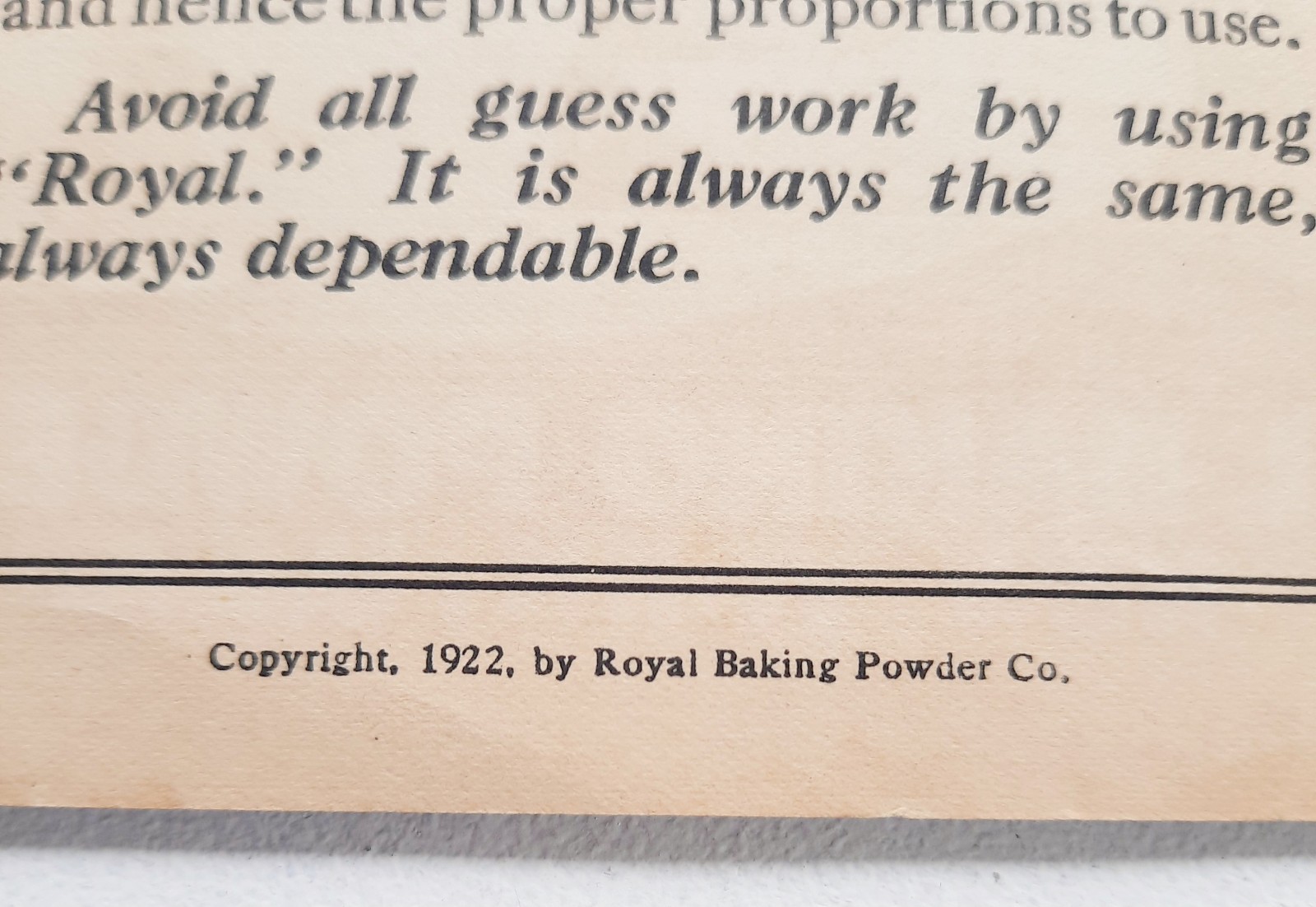 ROYAL COOK BOOK Vintage 1922 – ROYAL BAKING POWDER Co New York Recipe Booklet