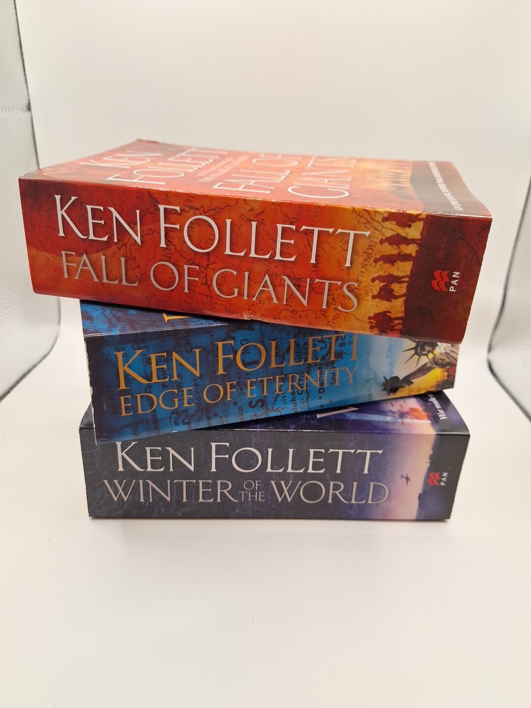 Ken Follet&rsquo;s Century Trilogy, Books Paperback Like New 1,2 And 3 Lot Of 3