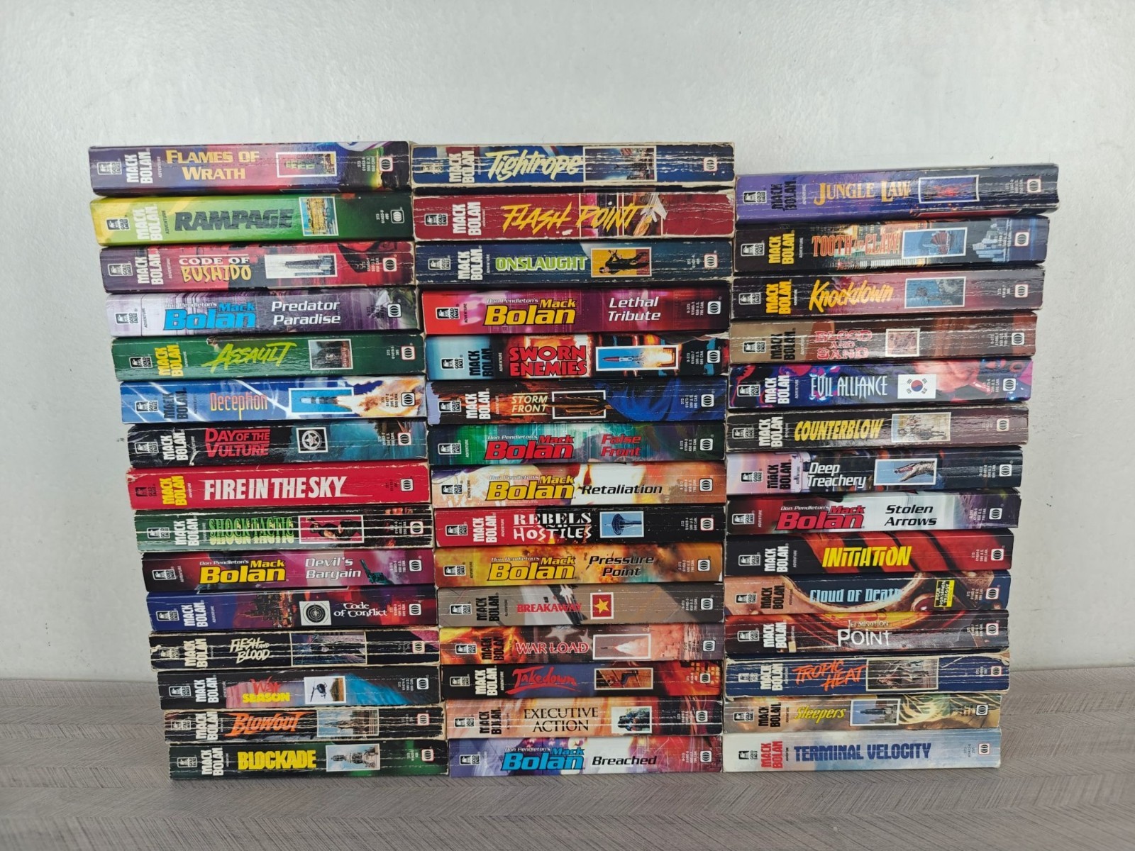 Don Pendleton&rsquo;s Mack Bolan Lot Of 44 Mass Market Paperbacks Vintage Action