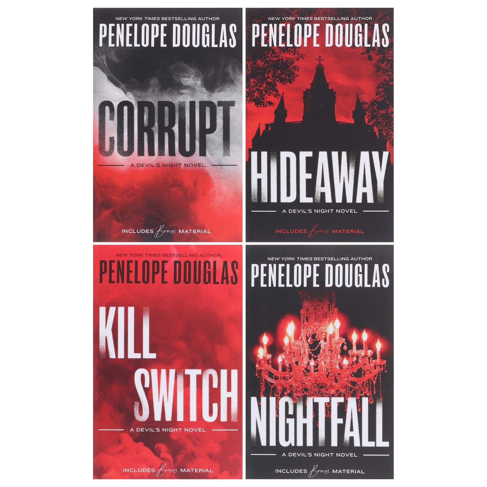 Devil&rsquo;s Night Series By Penelope Douglas 4 Books Collection Set – Fiction – PB