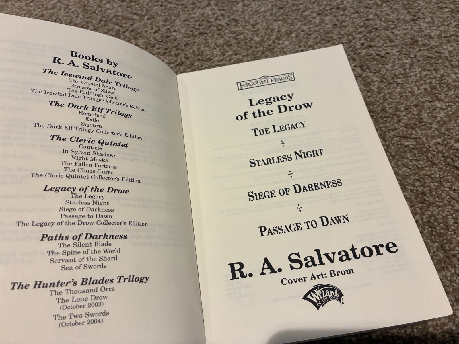 Legacy of the Drow – Collector&rsquo;s Edition – R.A. Salvatore – RARE – Drizzt Series