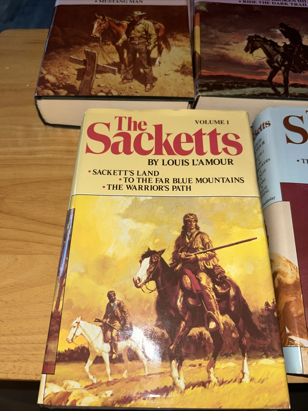 The Sacketts Complete Set Volume 1-5 Hardcovers Lot by Louis L&rsquo;Amour 80s