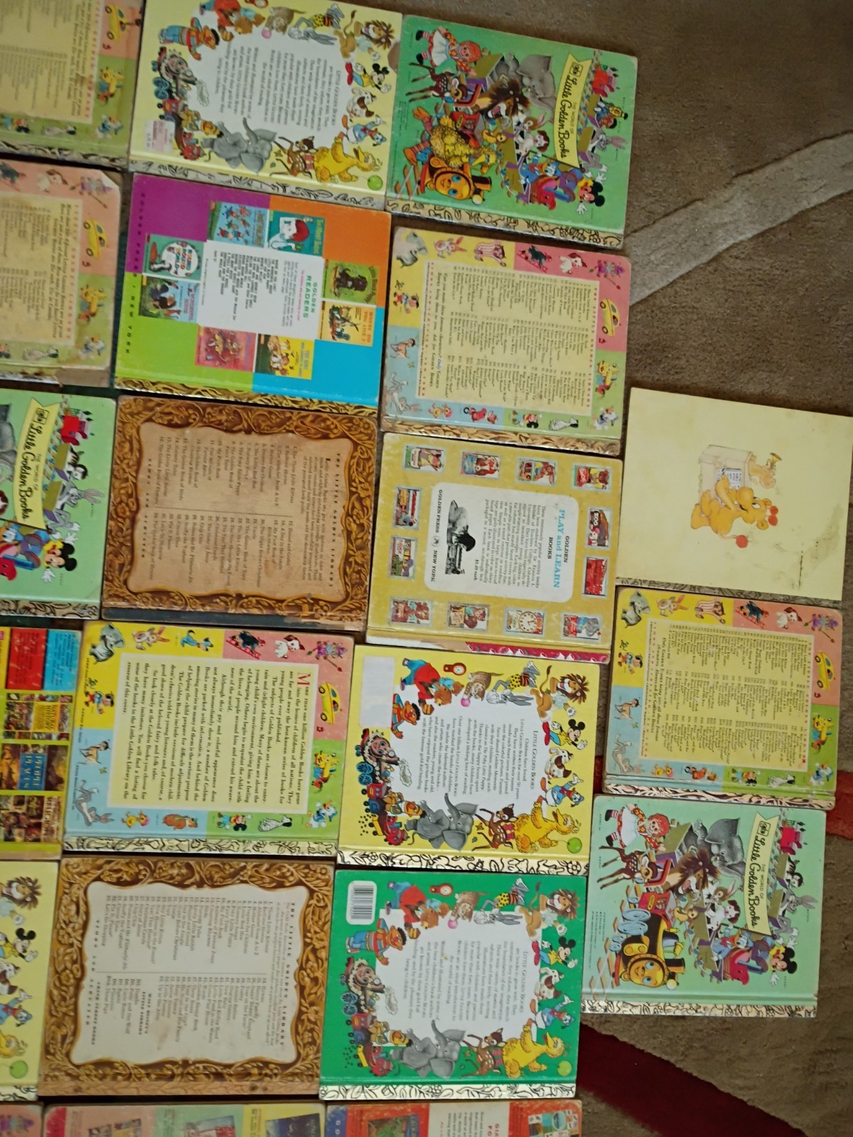 Lot of 33 Little Golden Books Vintage 1940&rsquo;s To 1980&rsquo;s Fair Condition