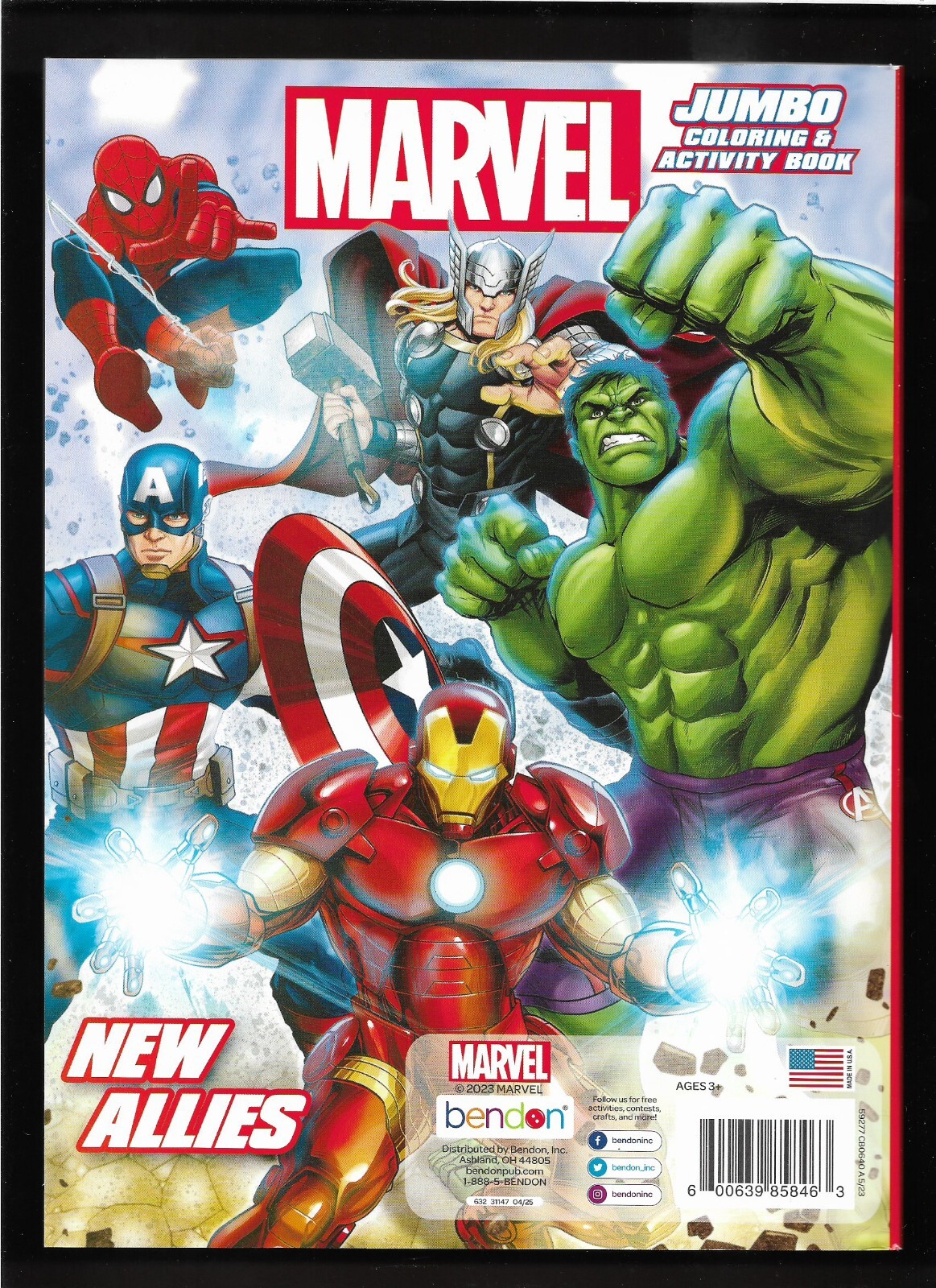 2023 Marvel  » NEW ALLIES  » Jumbo Coloring & Activity Book – 80 Pages