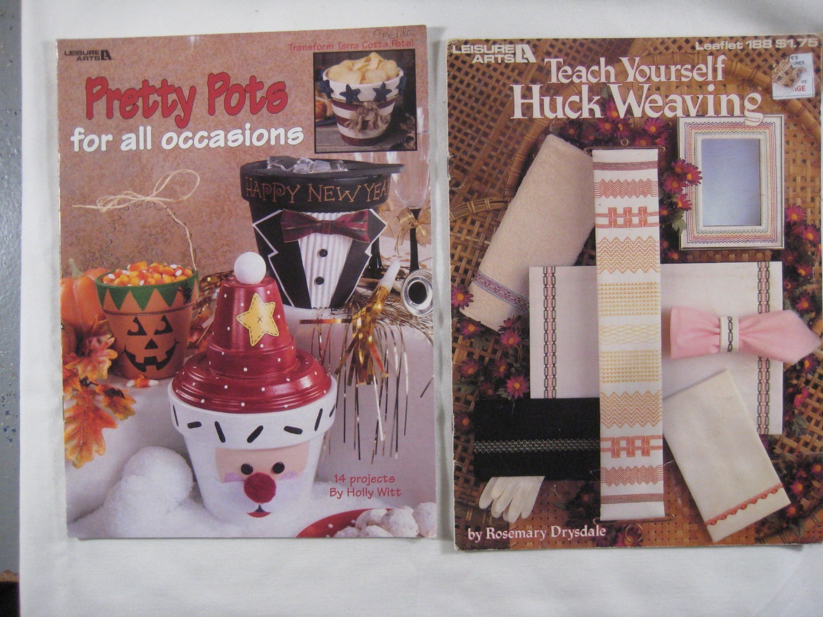 Lot 27 books Leisure Arts Leaflet Christmas plastic canvas cat country Halloween