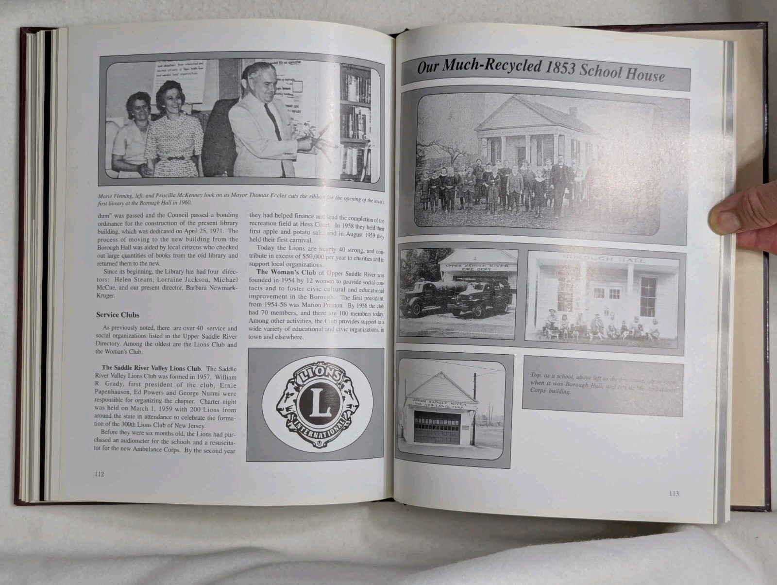 SIGNED Bill Yeomans The Lore of Upper Saddle River 1994 Centennial Hardcover