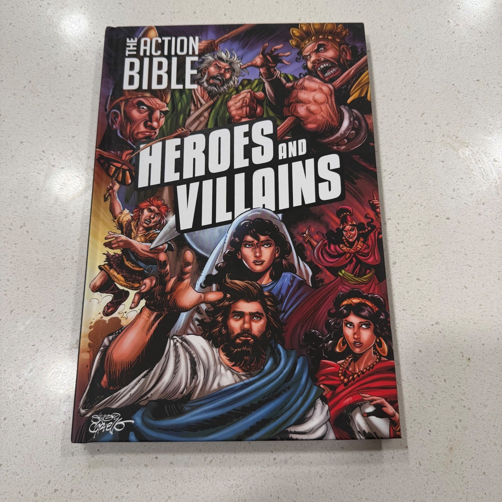 The Action Bible Heroes and Villains Sergio Cariello Hardcover David C Cook
