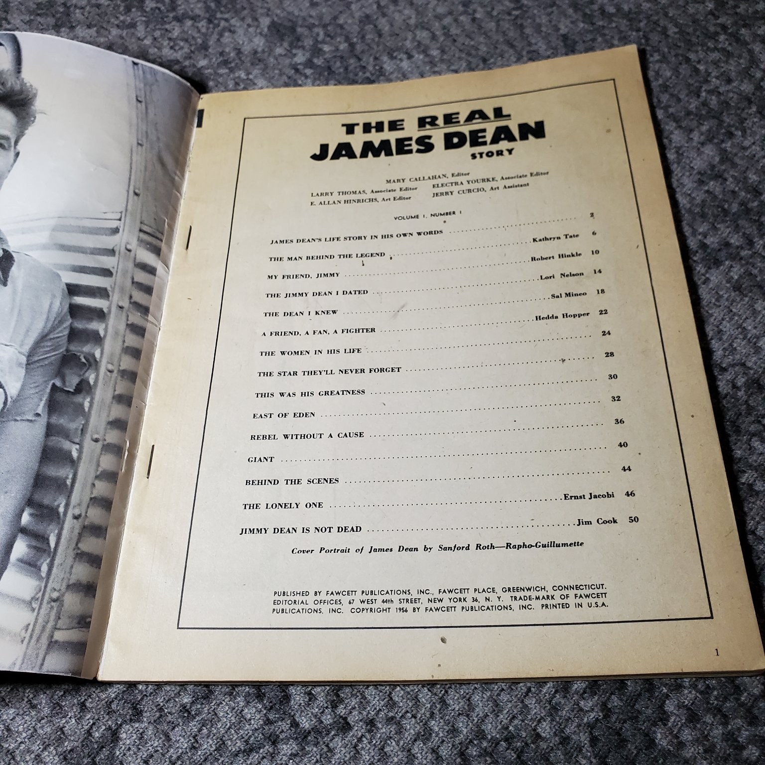 The Real James Dean Story 1958 Vol 1 No 1 Vintage Hollywood Biography + Photos
