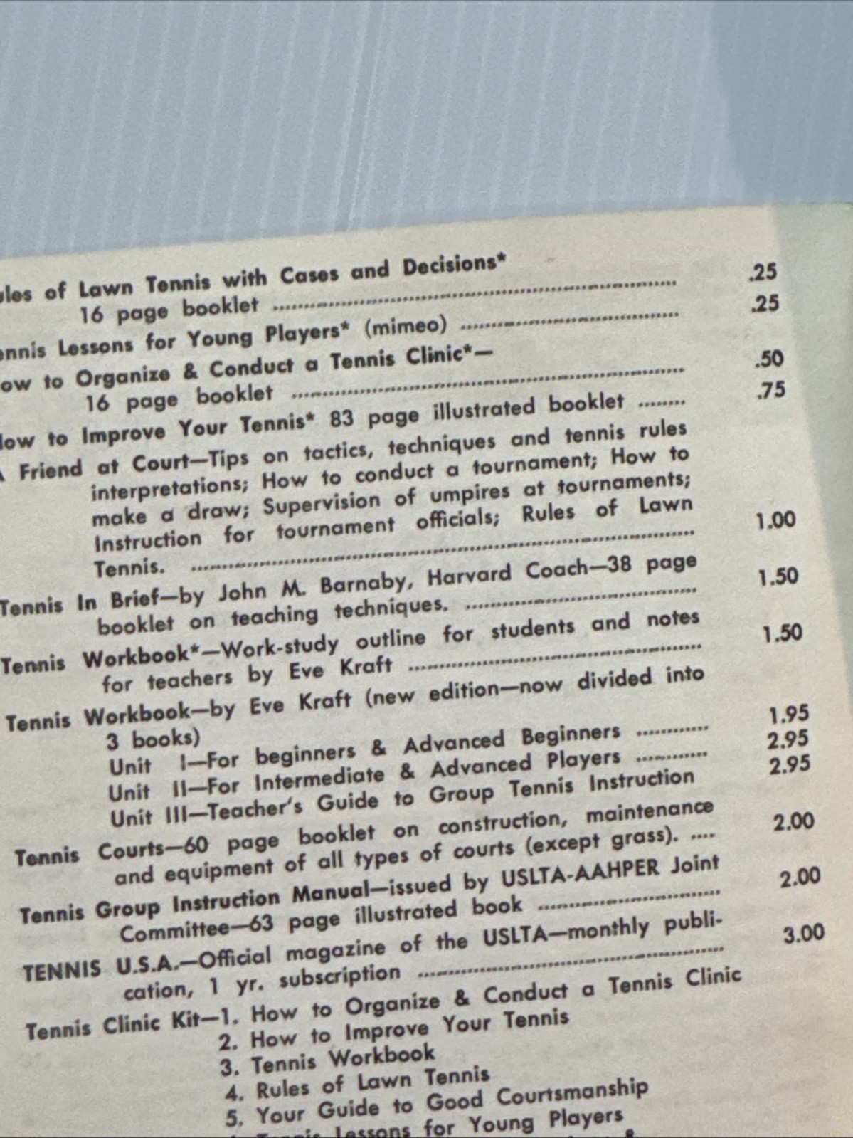 1970 Spalding Rules of Lawn Tennis Cases and Decisions Booklet 4.5&Prime; x 6.5&Prime; USLTA