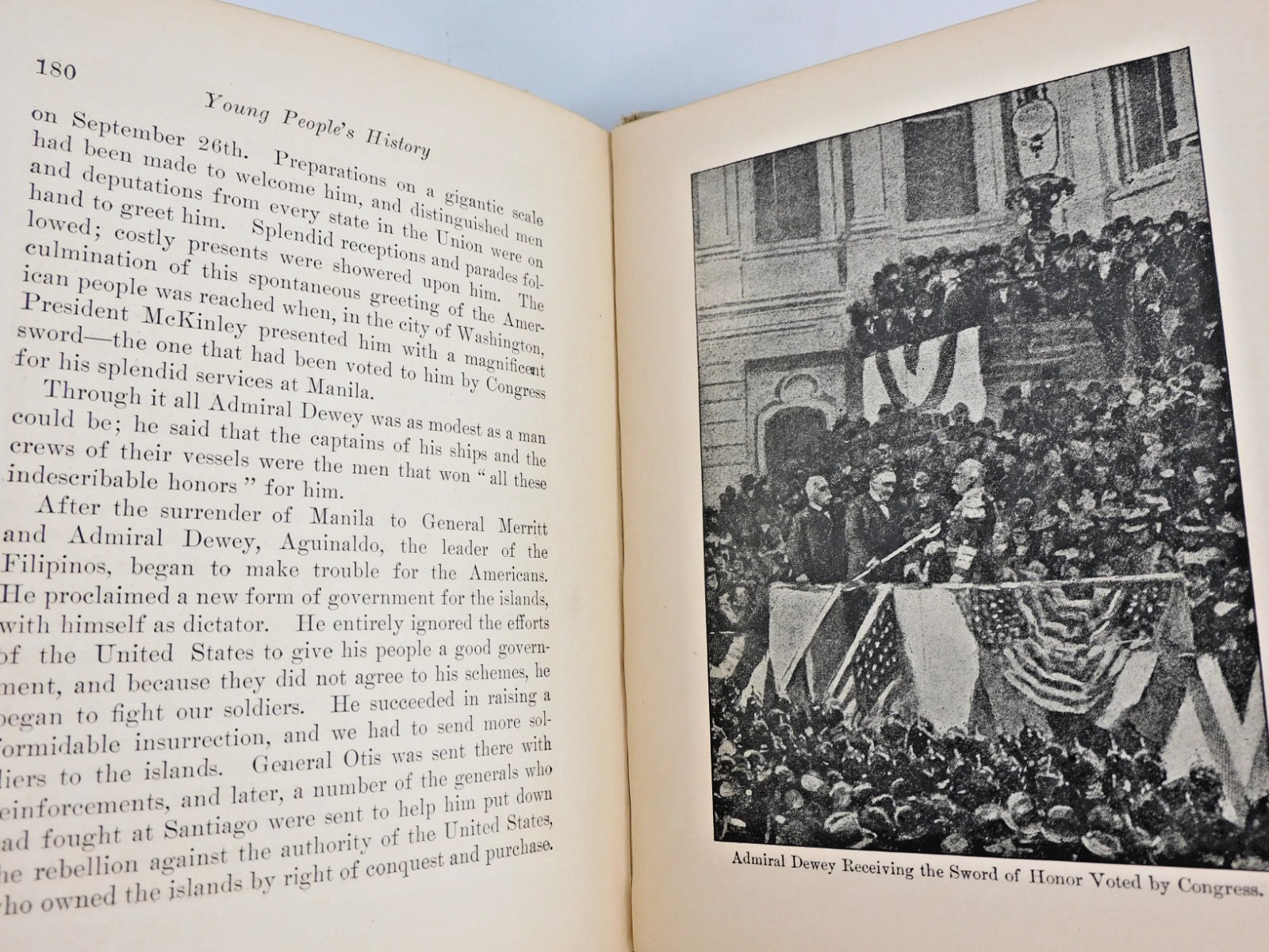 Antique Young People&rsquo;s History Of The Spanish War 1900 Prescott Holmes Illus HC