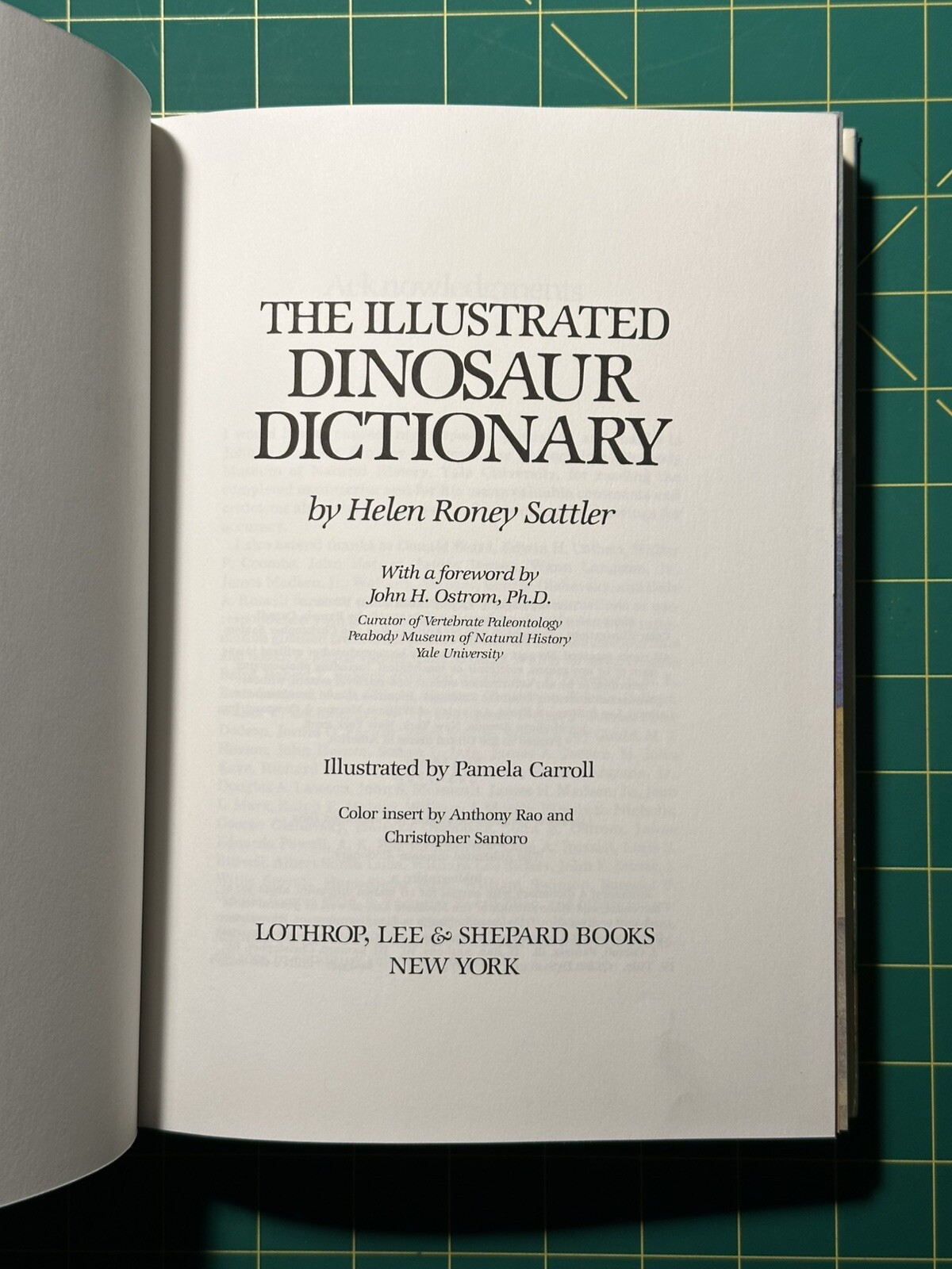 The Illustrated Dinosaur Dictionary by Helen Roney Sattler