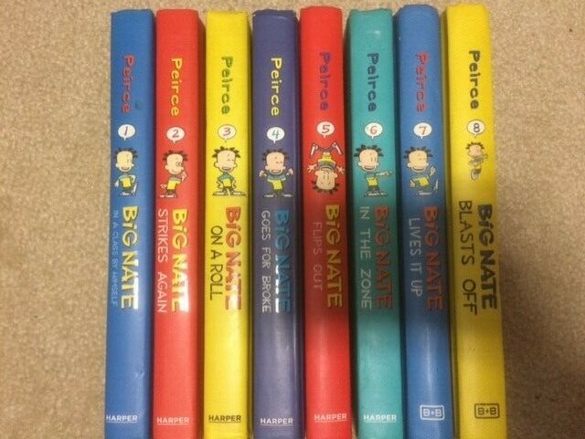 Big Nate Complete Series 1-8 Set Peirce Comic Graphic 1 2 3 4 5 6 7 8 HB lot