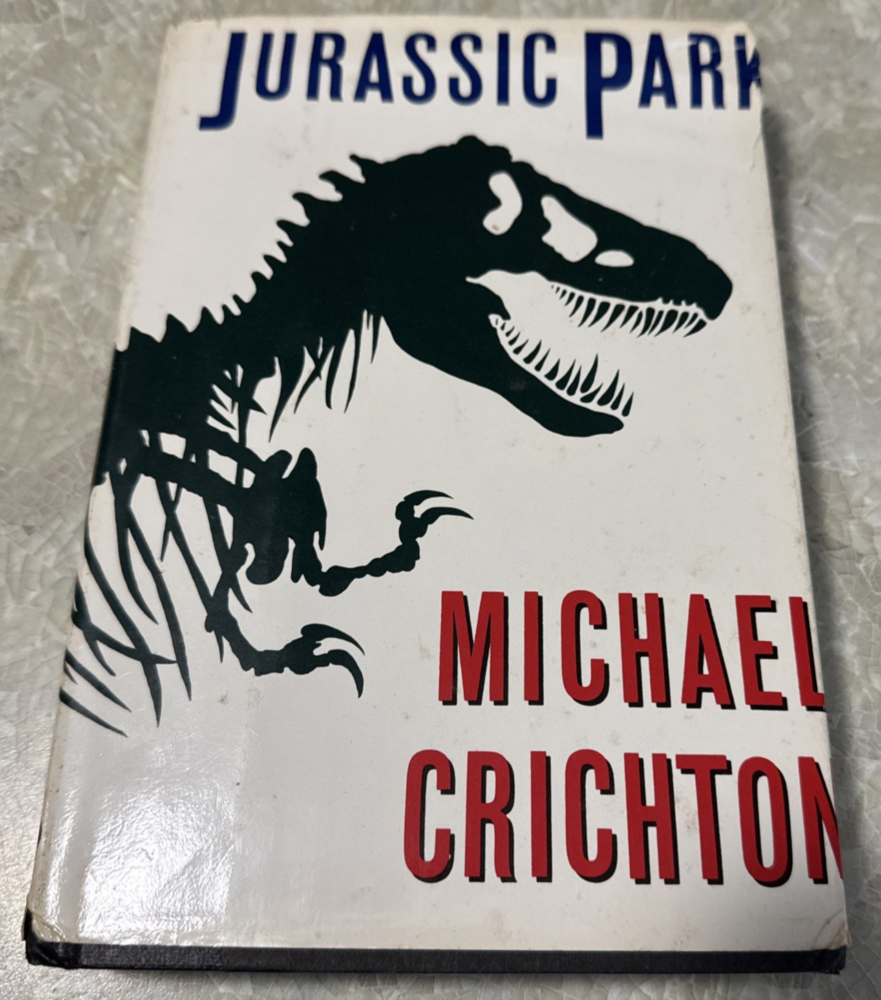 1990 Michael Crichton&rsquo;s JURASSIC PARK Black Hardcover Borzoi Knopf No Barcode