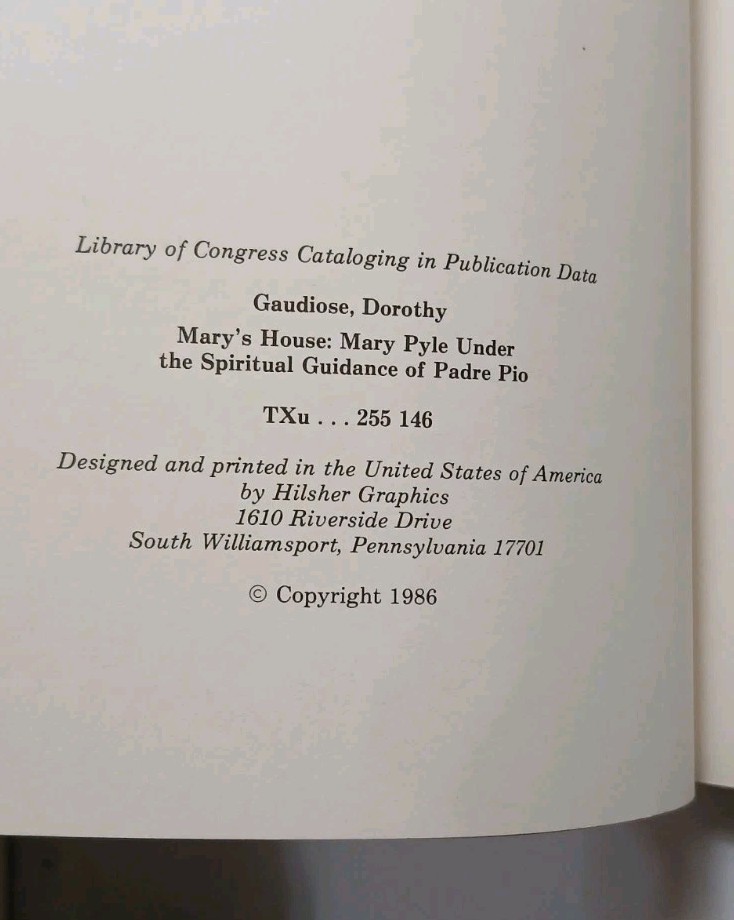 MARY&rsquo;S HOUSE Dorothy M. Gaudiose SIGNED – MARY PYLE Spiritual Guidance PADRE PIO