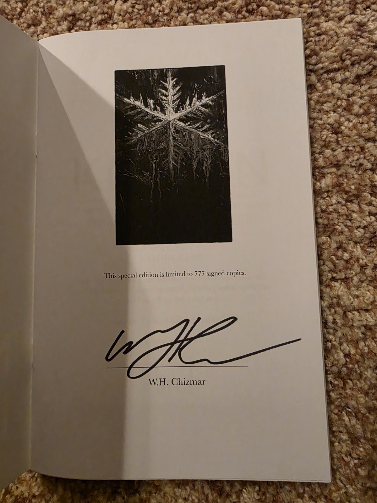 Not Known by W.H. Chizmar 2022 Chapbook Signed Limited To 777 Copies