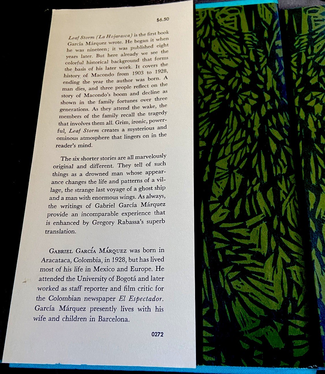 Gabriel García Márquez Leaf Storm and Other Stories HC DJ Harper & Row 1972