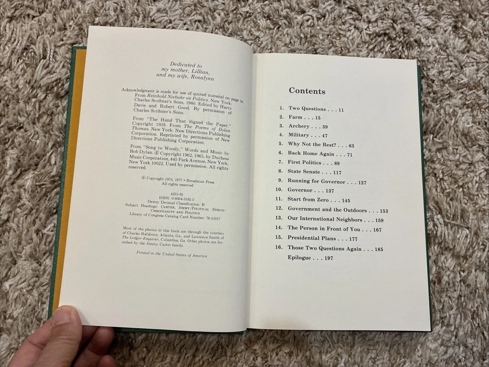 Signed Jimmy Carter Why Not The Best 1977 Hardcover