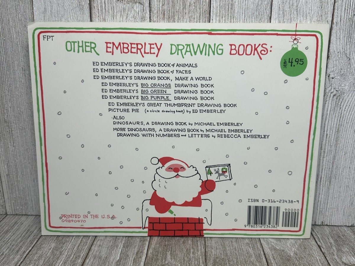 RARE Ed Emberley&rsquo;s Christmas Drawing Book 1987 Softcover Vintage 30 Pages