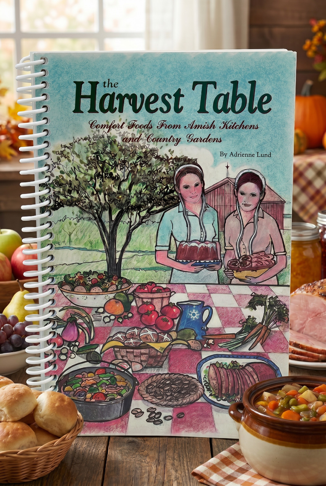 Amish Cookbook « Harvest Table » by Adrienne Lund Made in USA