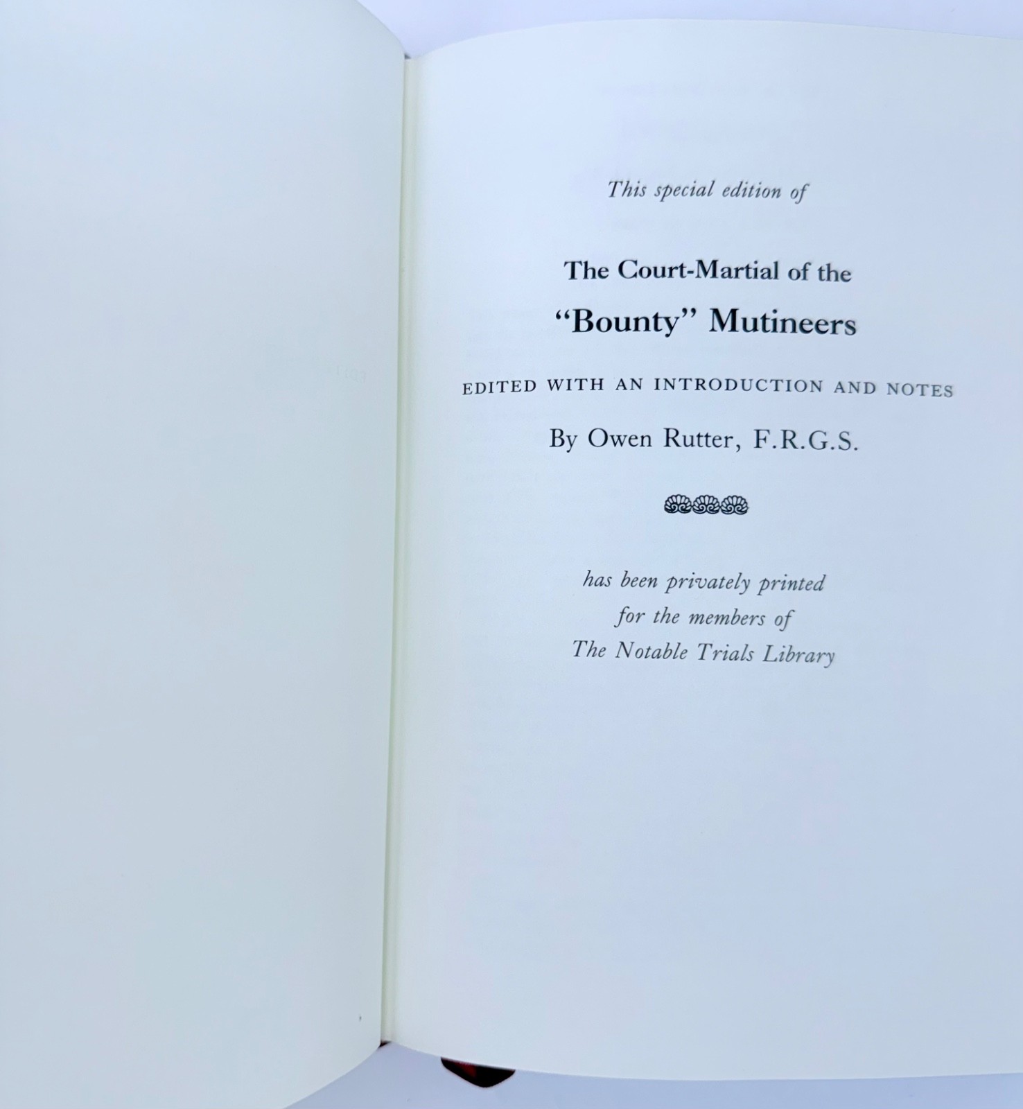 The Court Martial of the « Bounty » Mutineers Owen Rutter Notable Trials Library