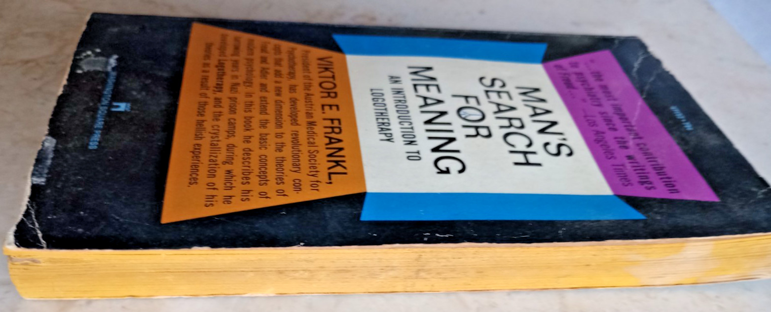 1969 WASHINGTON 16THpt MAN&rsquo;S SEARCH FOR MEANING VIKTOR FRANKL PB/PAPERBACK BOOK