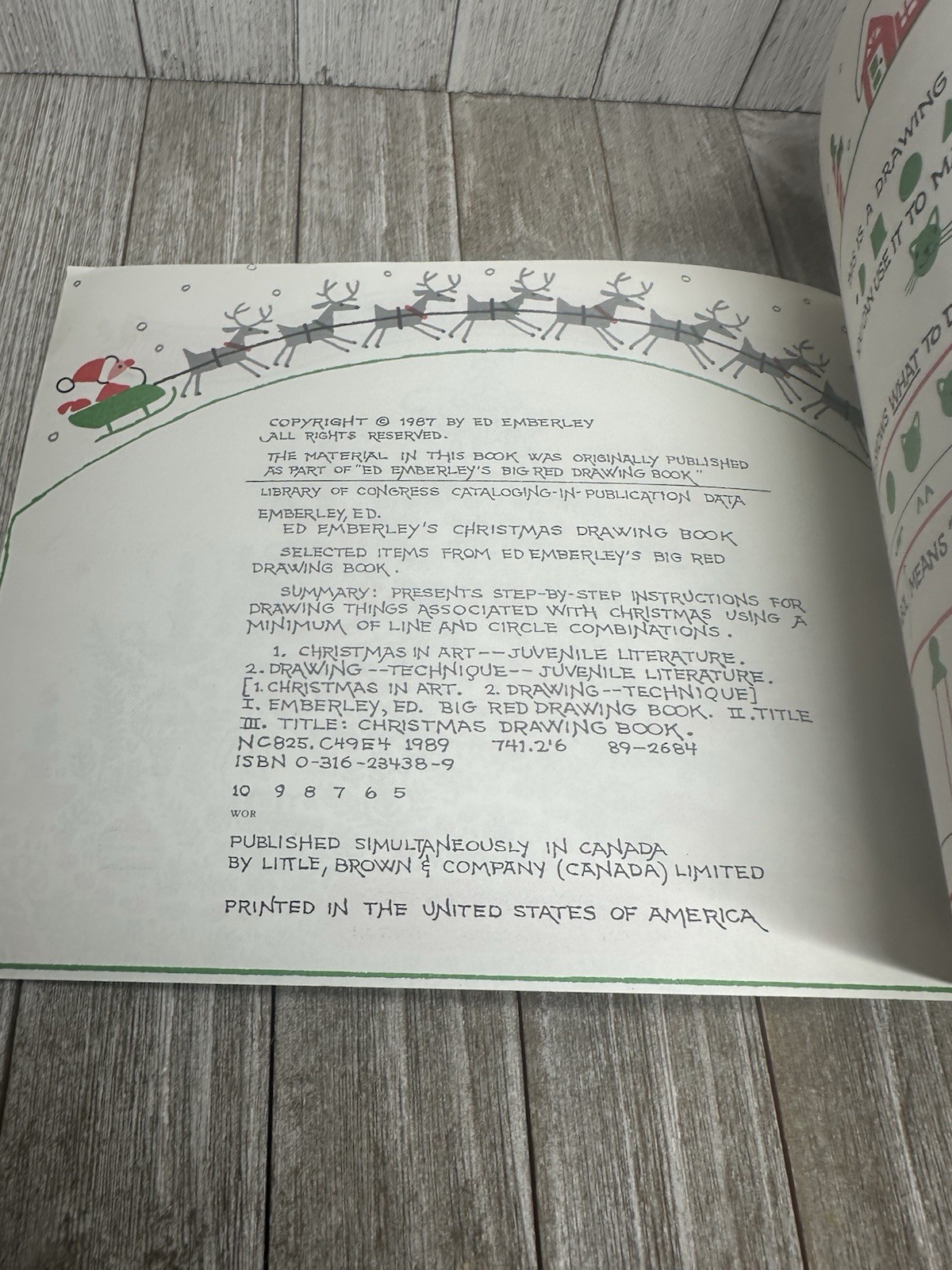 RARE Ed Emberley&rsquo;s Christmas Drawing Book 1987 Softcover Vintage 30 Pages