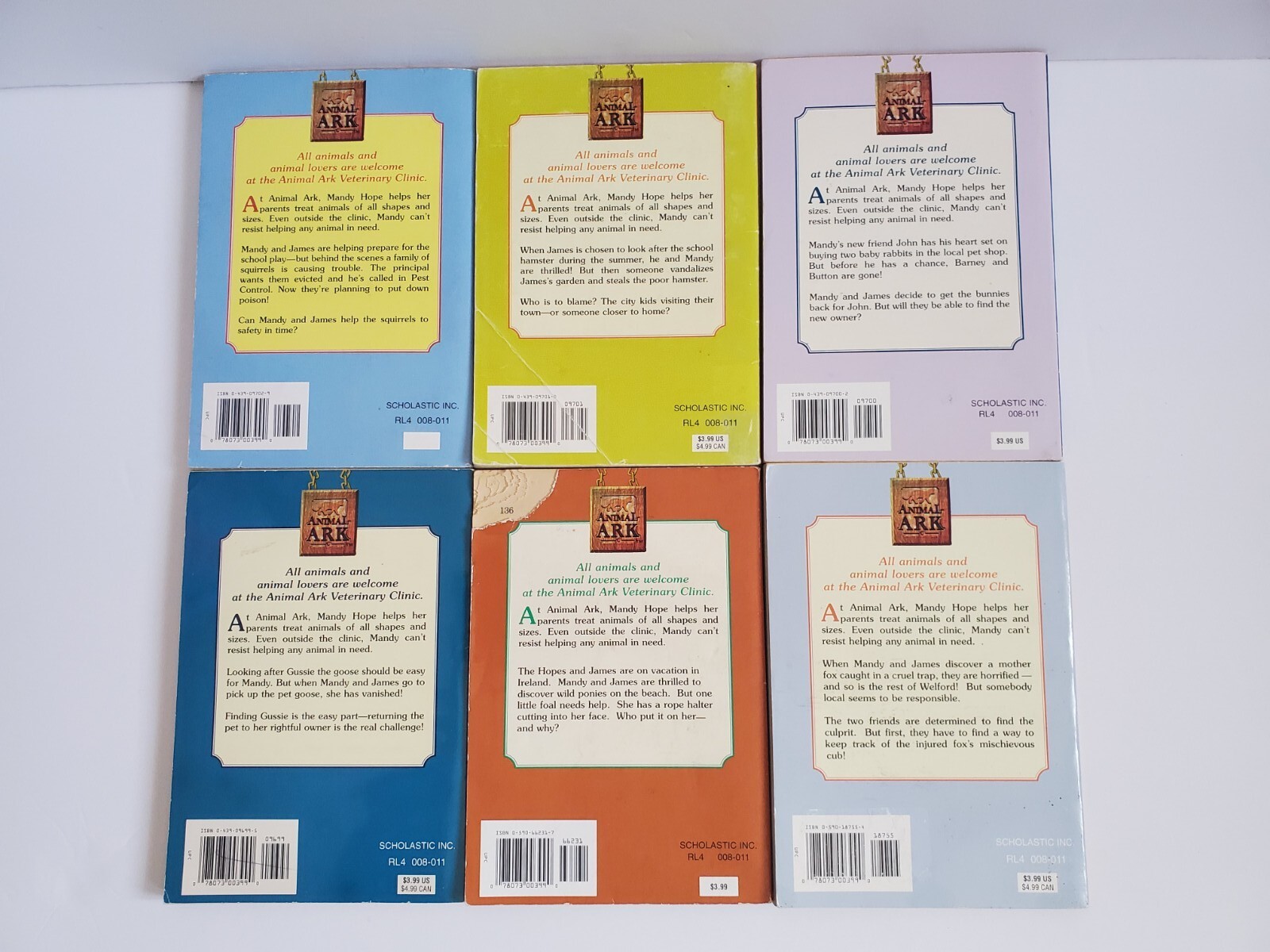 Animal Ark Ben M. Baglio Lot of 12 Children&rsquo;s Chapter Books Paperback