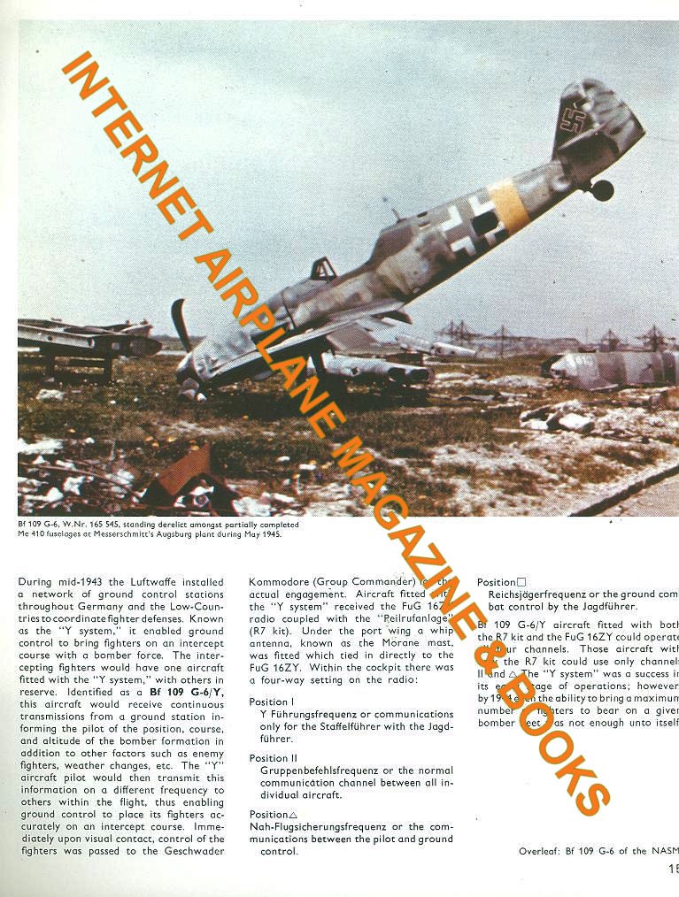 MONOGRAM CLOSE-UP 6 MESSERSCHMITT Bf109G GUSTAV P1 WW2 GERMAN LUFTWAFFE JG DB605