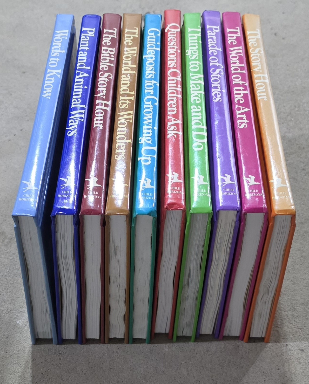 Child Horizons Book Series Lot 10 Books Plant Animals Arts Make Bible Words 1991