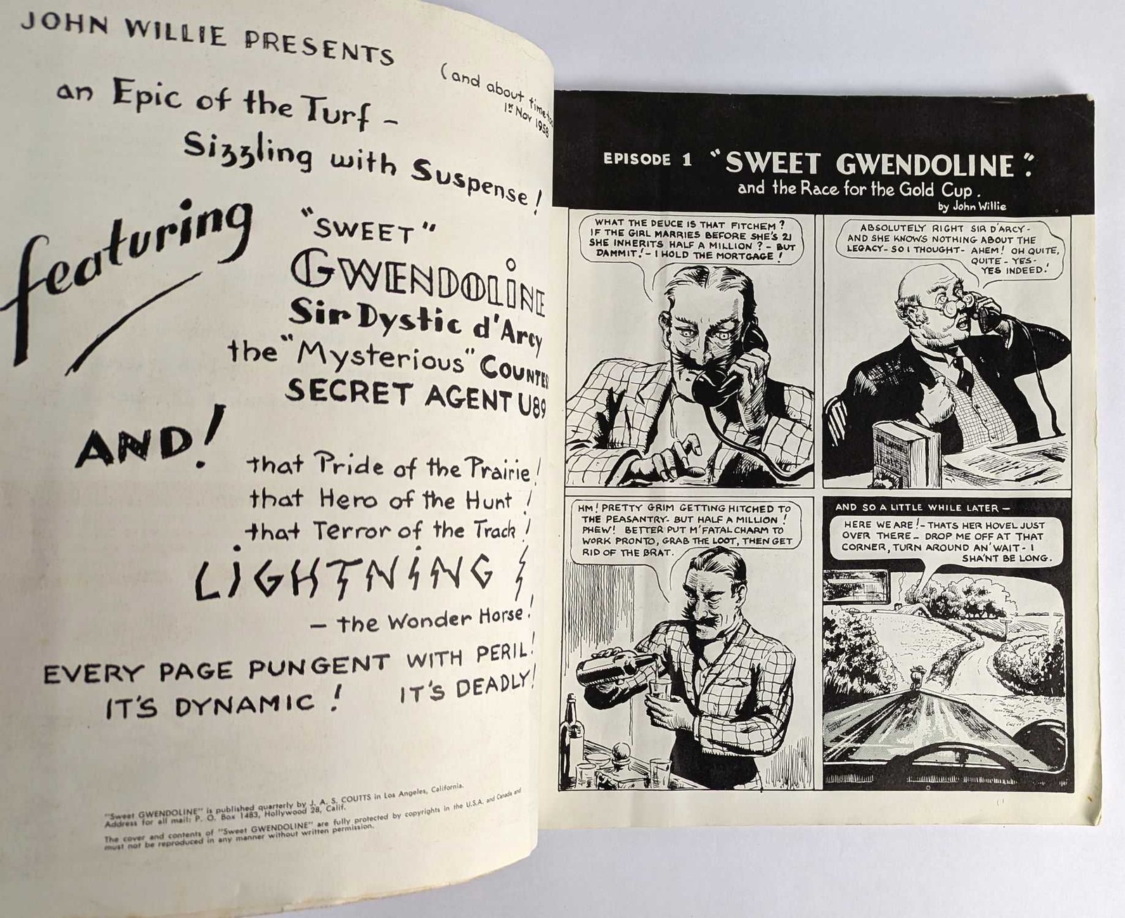 John Willie [John Alexander Scott Coutts]: Sweet Gwendoline & Sir Dystic d&rsquo;Arcy