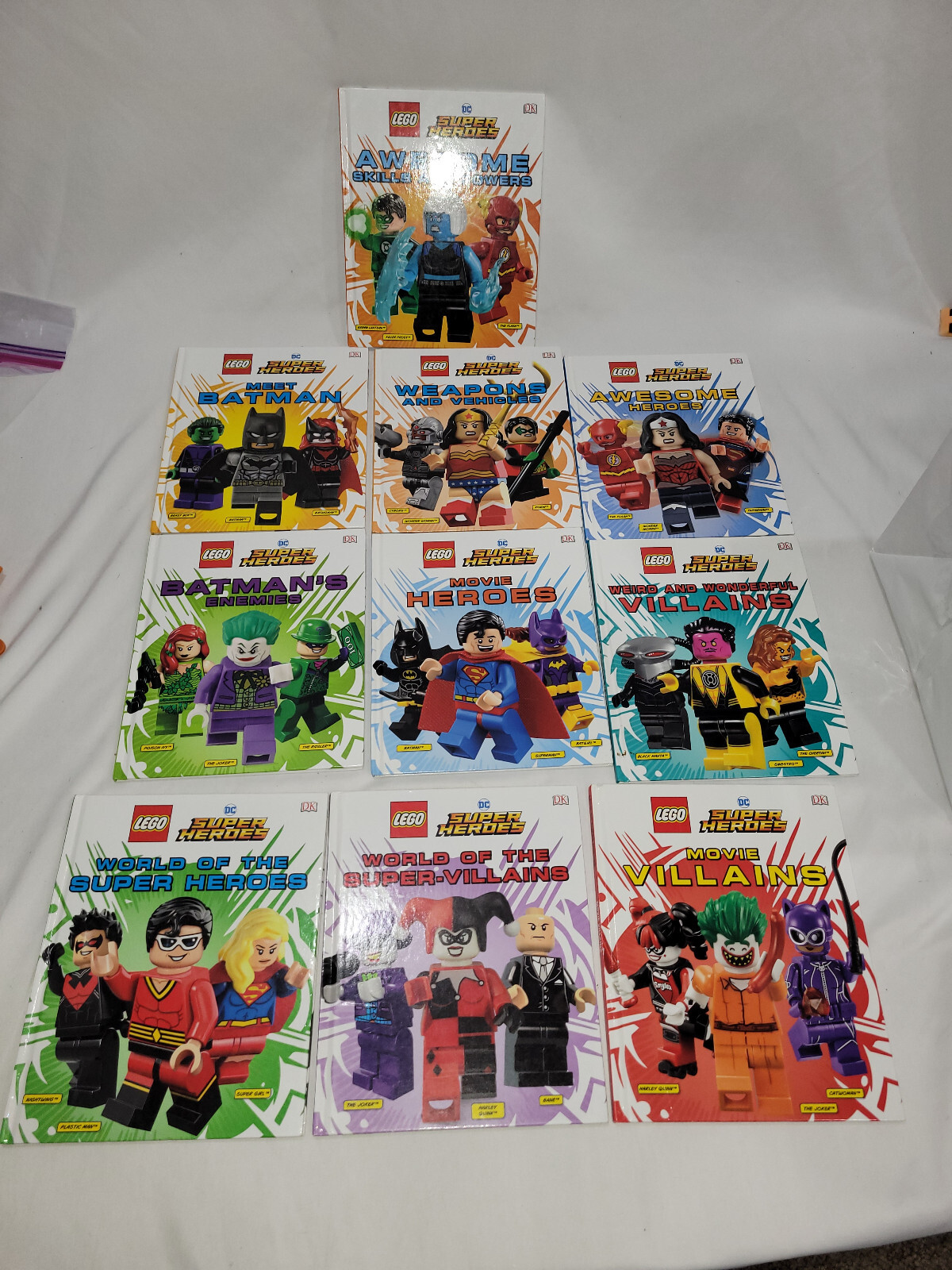 10 LEGO DC Super Heroes HC Batman World of Movie Weapons Vehicles Complete Books