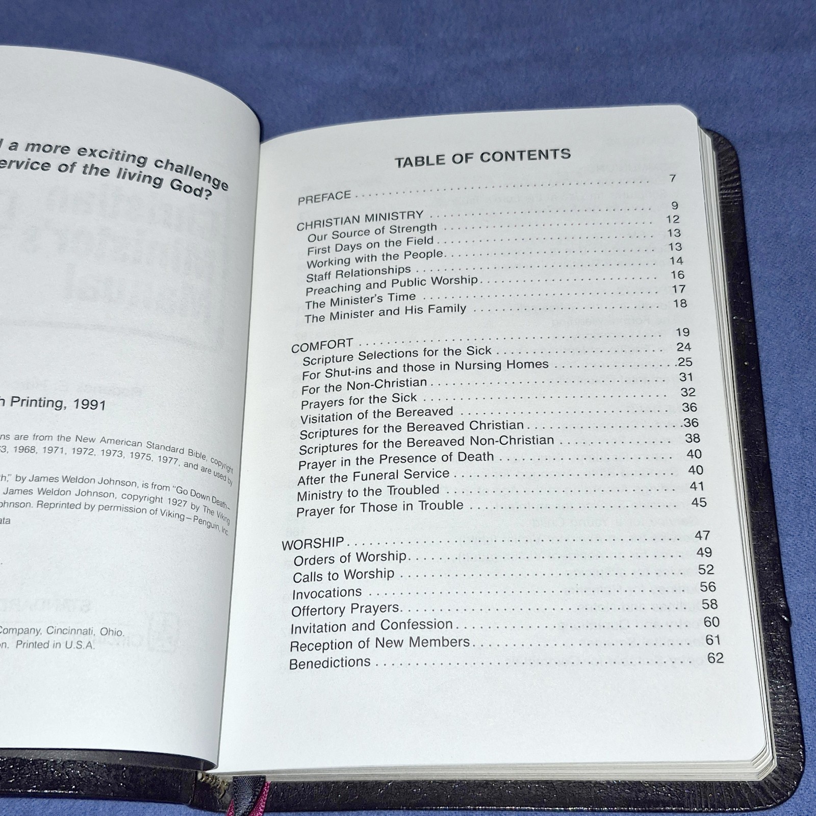 Christian Minister&rsquo;s Manual Roderick E Huron, Black Imitation Leather 1984 1991