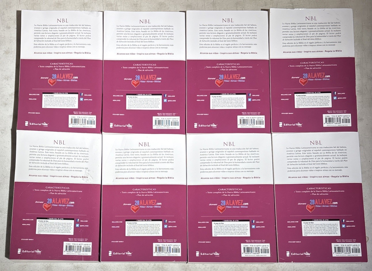 LOT Of 16 NBL SANTA BIBLIA -VIDA (SPANISH) LATINOAMERICANA *Excellent Condition*