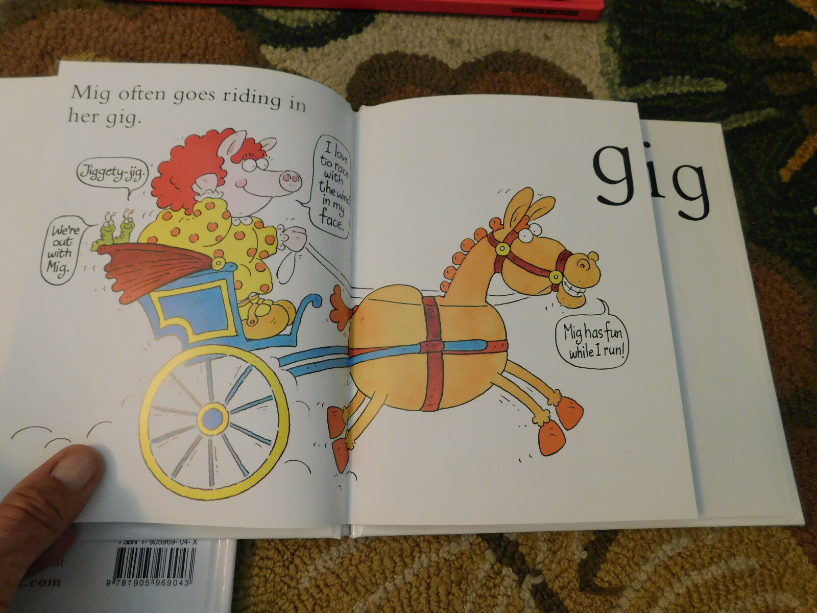 Vtg Lot MIG THE PIG & ZUG THE BUG Flip the page Rhyme & LEARN TO Read Books FUN