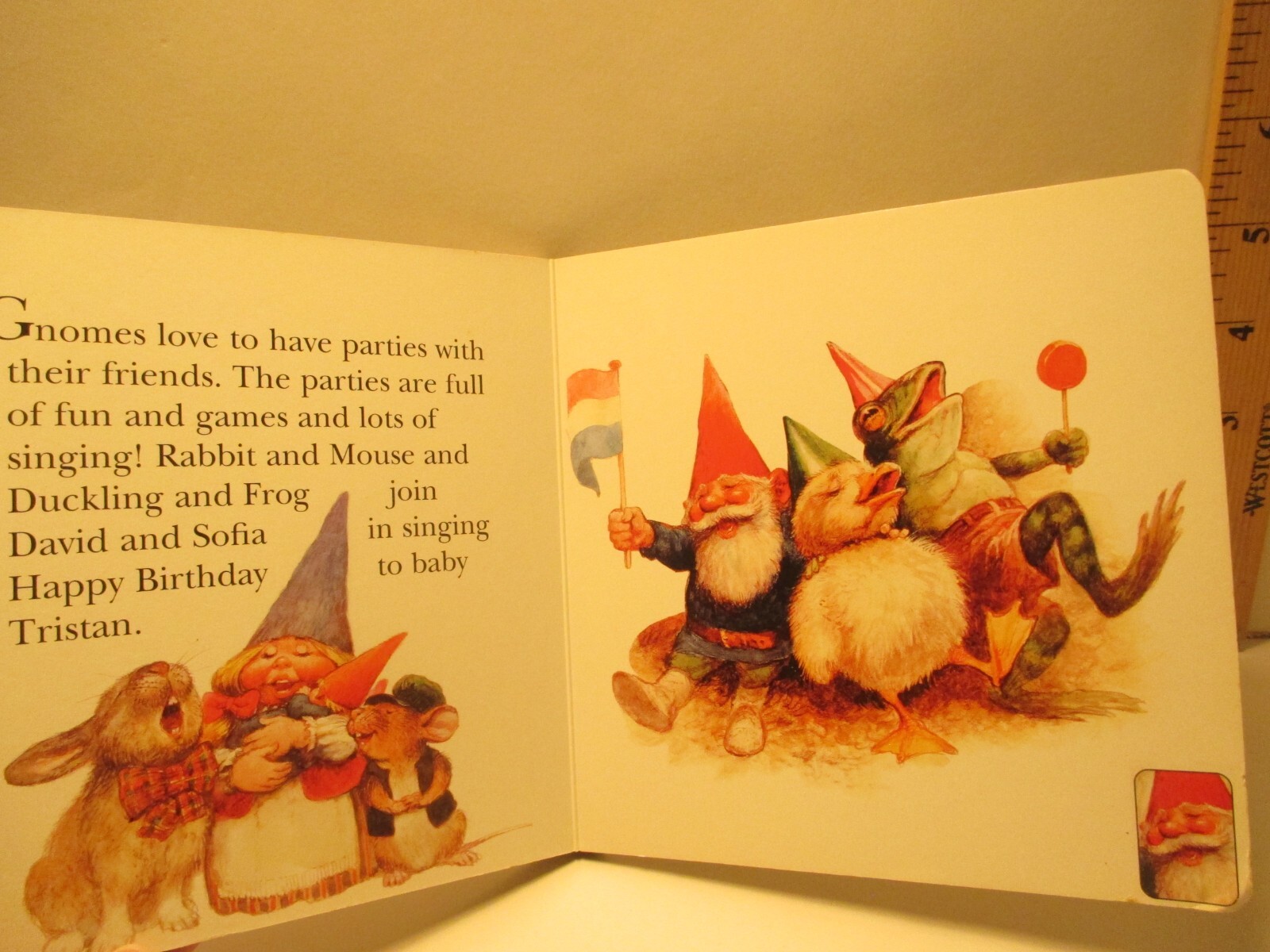 children&rsquo;s board book GNOME PLAYTIME by RIEN POORTVLIET 1997 Kabouter Netherland