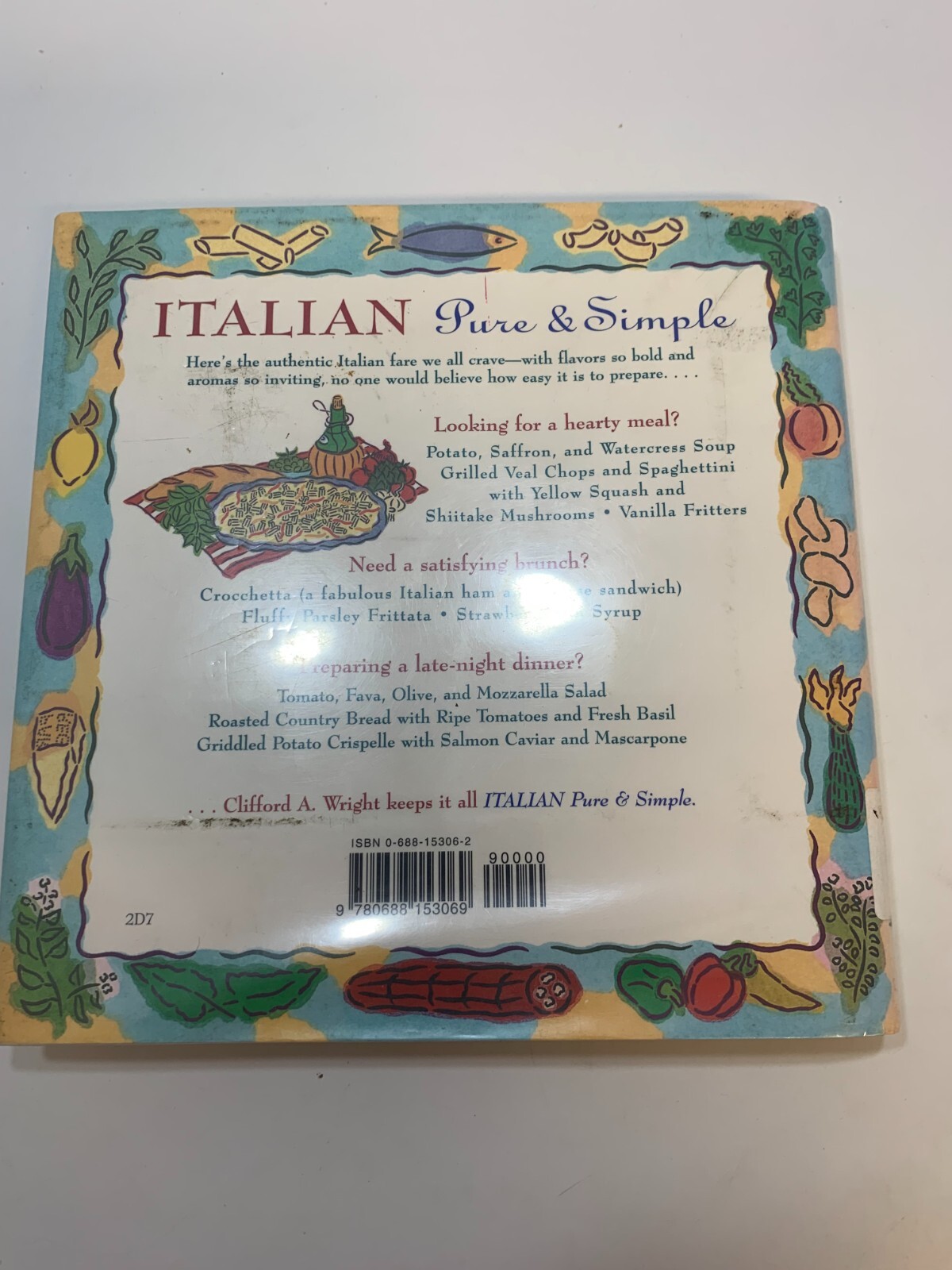 Italian Pure & Simple by Clifford A. Wright HC/DJ Ex-Library