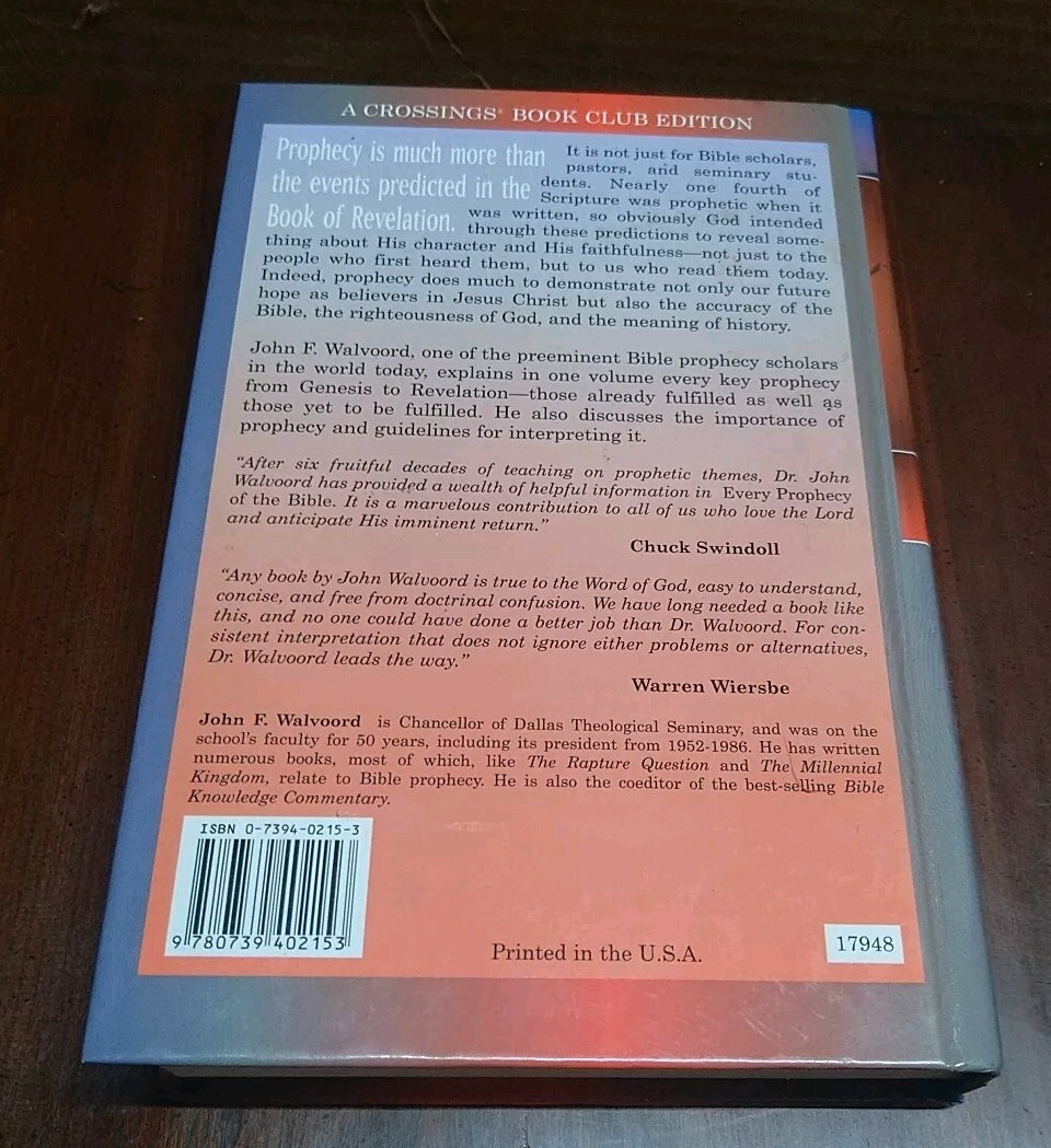 EVERY PROPHESY OF THE BIBLE John F. Walvoord 1999 Hardcover « Learn The Truth » EX