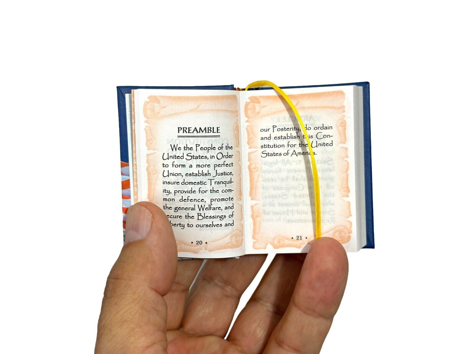 The Constitution of the United States mini book 2.50&Prime; H in English and Spanish