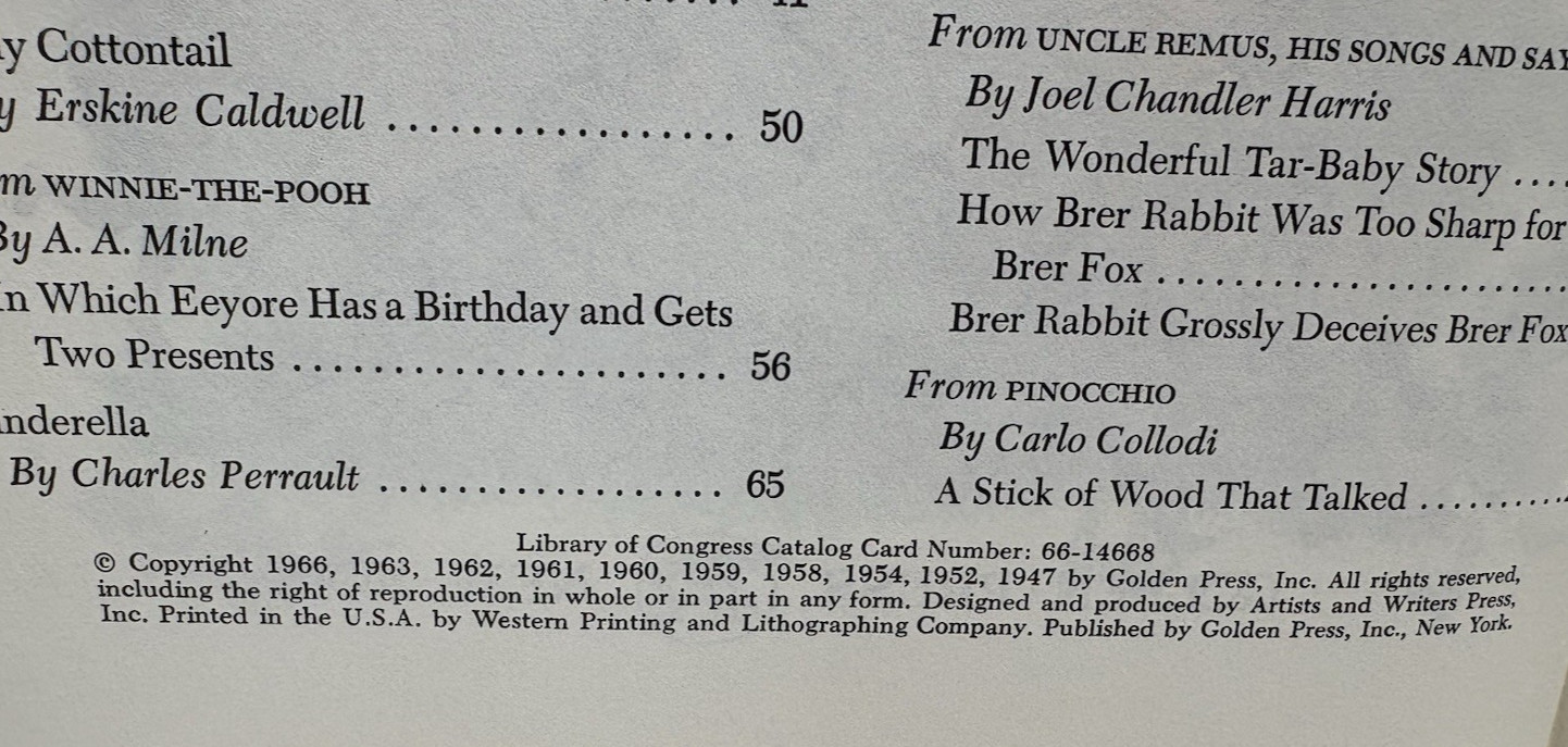 The Golden Treasury of Children&rsquo;s Literature by Bryna & Louis Untermeyer, 1966