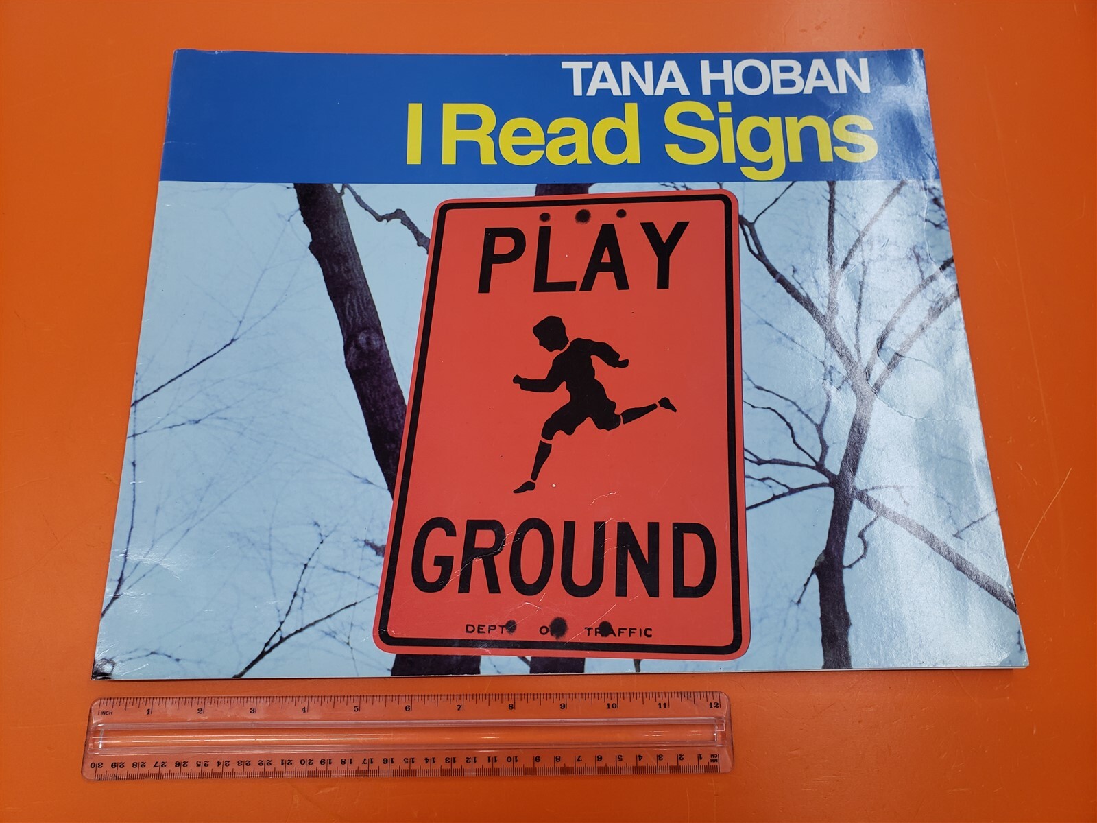 ⭐️⭐️⭐️⭐️⭐️ Vintage Tana Hoban I Read Signs Teacher Classroom Big Book 14×18&Prime;