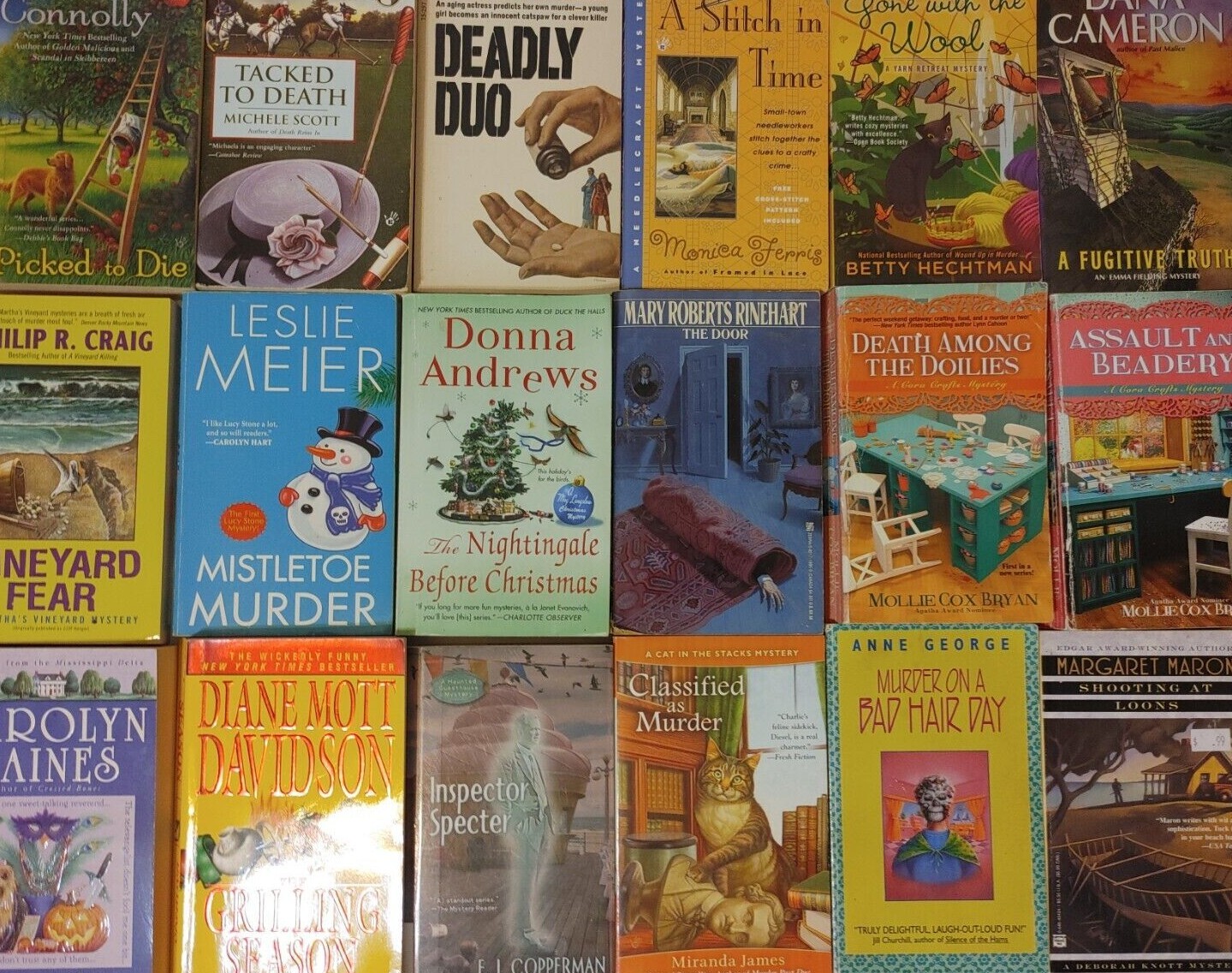 RANDOM MIX Lot of 10 COZY MYSTERY Paperbacks Women Sleuths Unsorted Bundle
