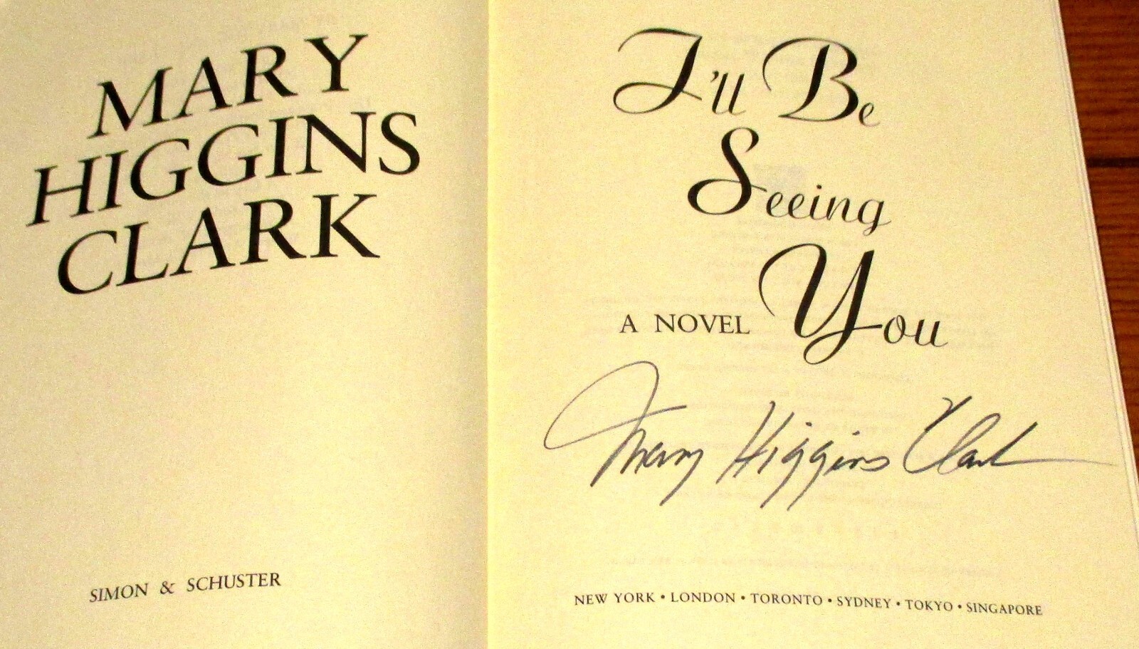 1993 I&rsquo;ll Be Seeing You » SIGNED COPY by Mary Higgins Clark H/C D/J 317 Pages