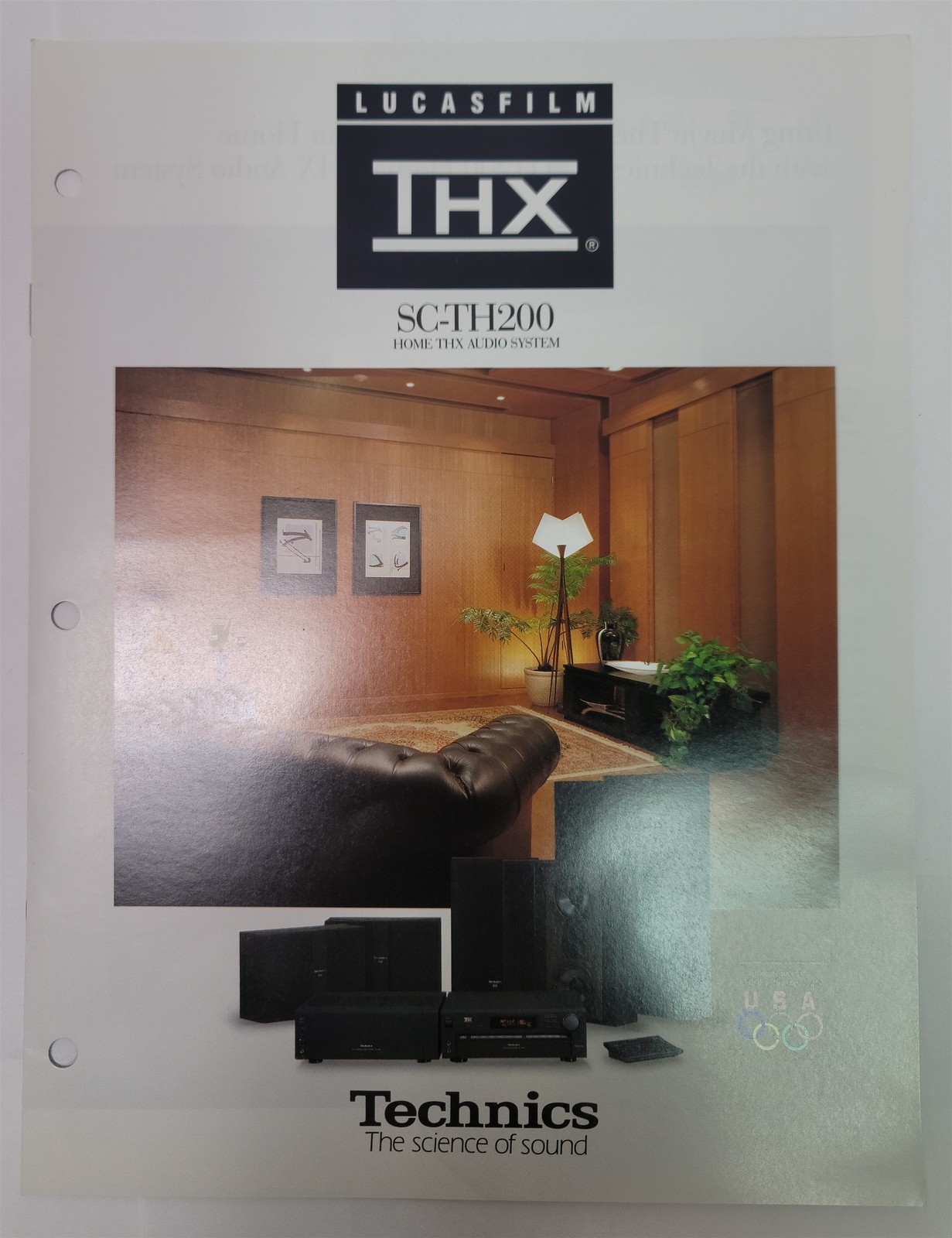 1990&rsquo;s Technics SC-TH200 Home THX Audio System Brochure Specs Lucasfilm SH-TX200