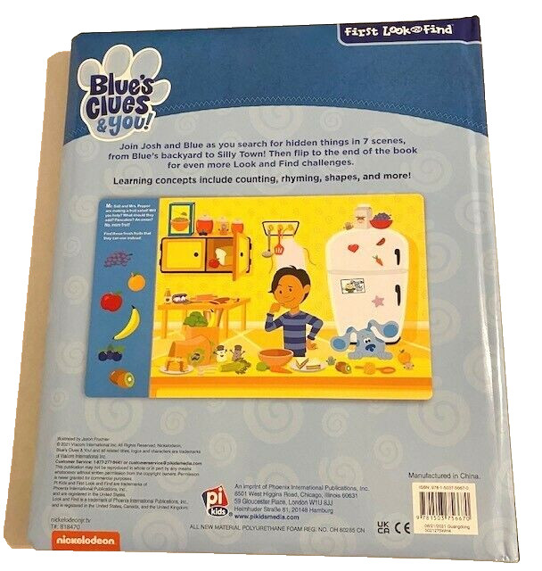 Blue&rsquo;s Clues & You! First Look and Find Book 12&Prime; for toddlers Brand New Last One