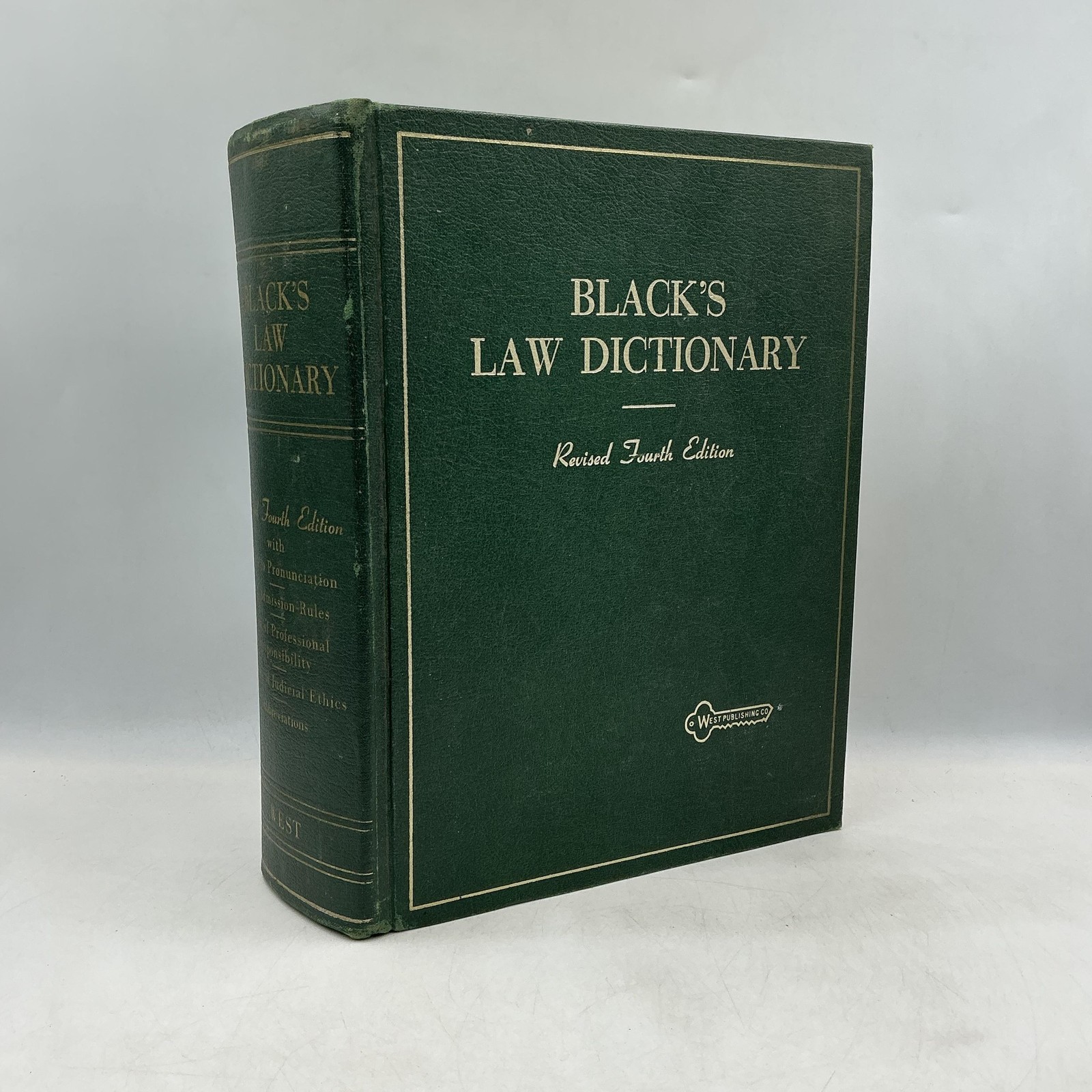 Vintage BLACK&rsquo;S LAW DICTIONARY Henry Campbell Black Ewtn HC Green 1968 USA