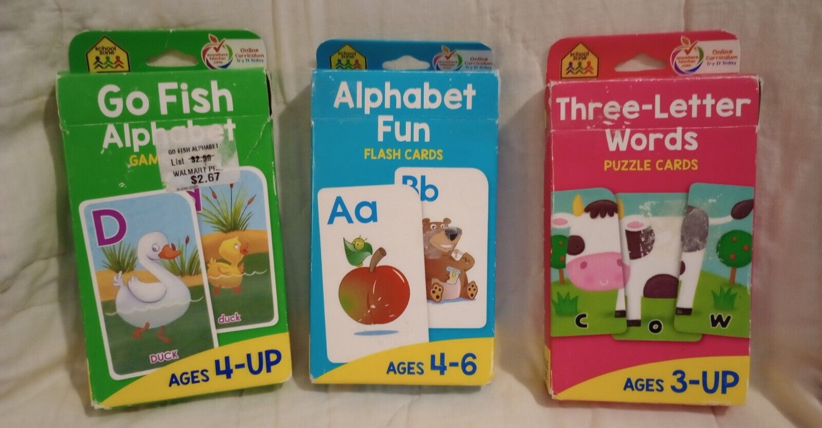 Educational Flashcard Set of 3 by School Zone Publishing Company Staff…