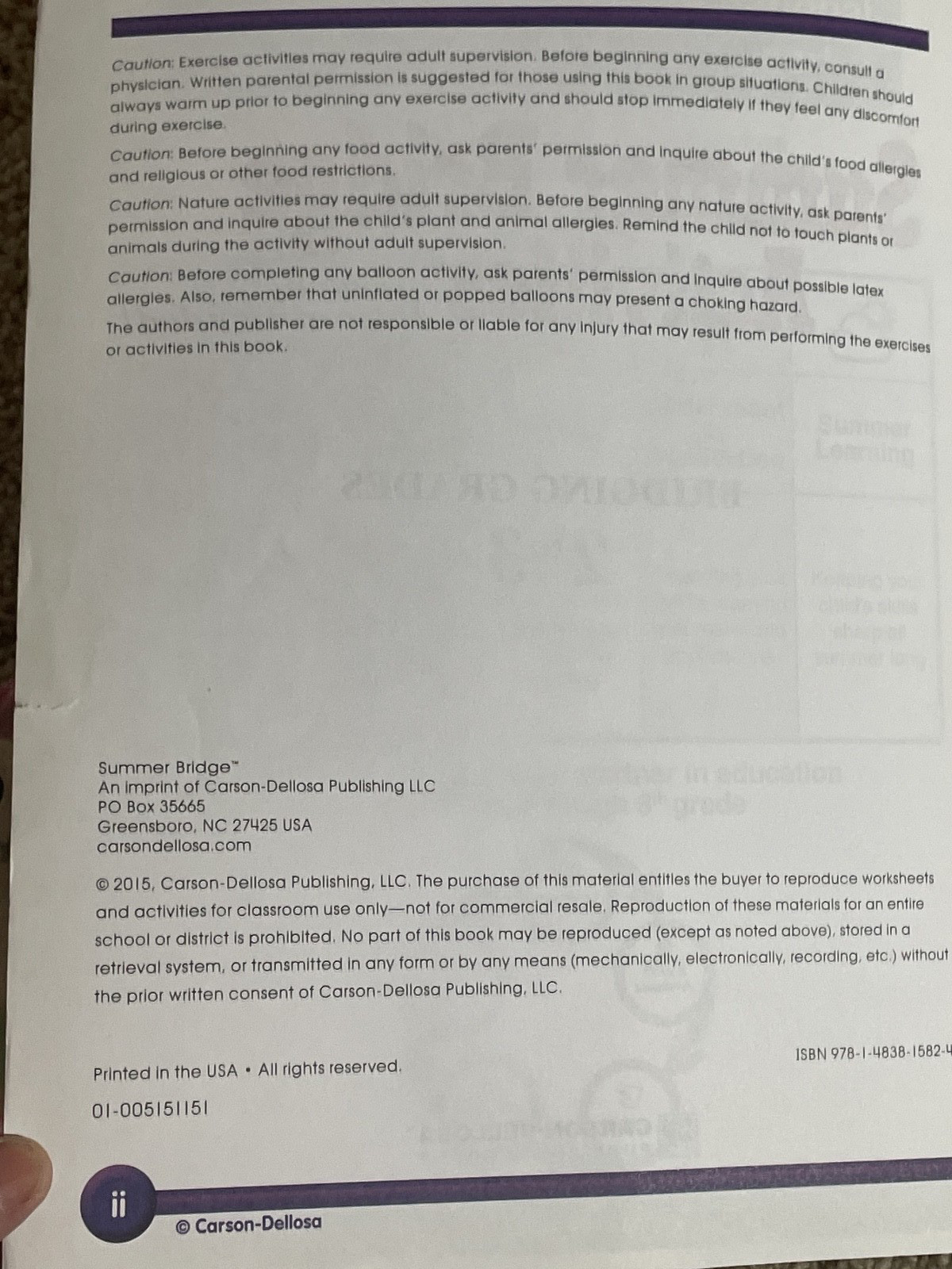 Summer Bridge Activities®, Grades 2-3 Reading Math Science Writing 2015 Edition
